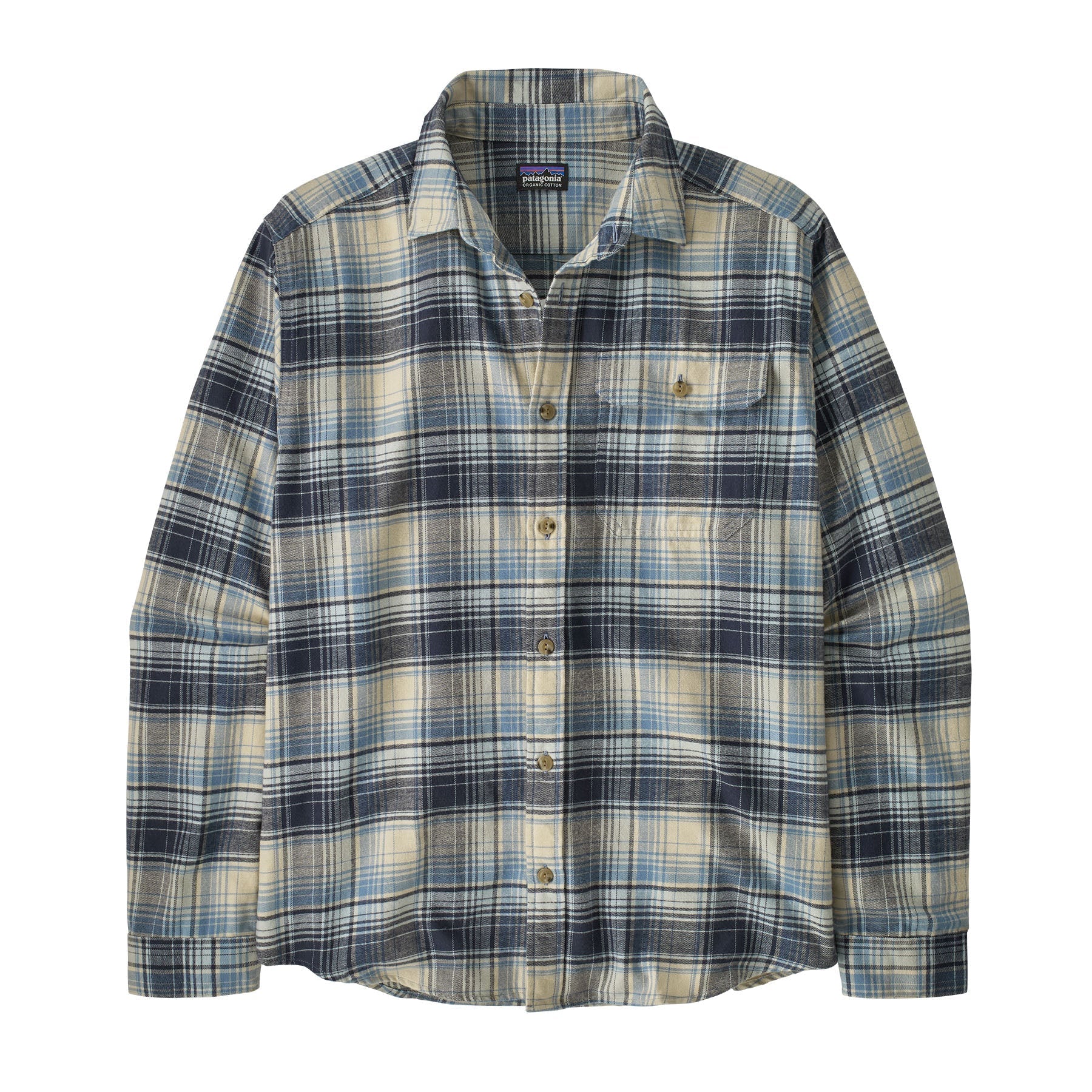 Men's Long - Sleeved Lightweight Fjord Flannel Shirt in Foggy: Virtually Blue | Patagonia Bend