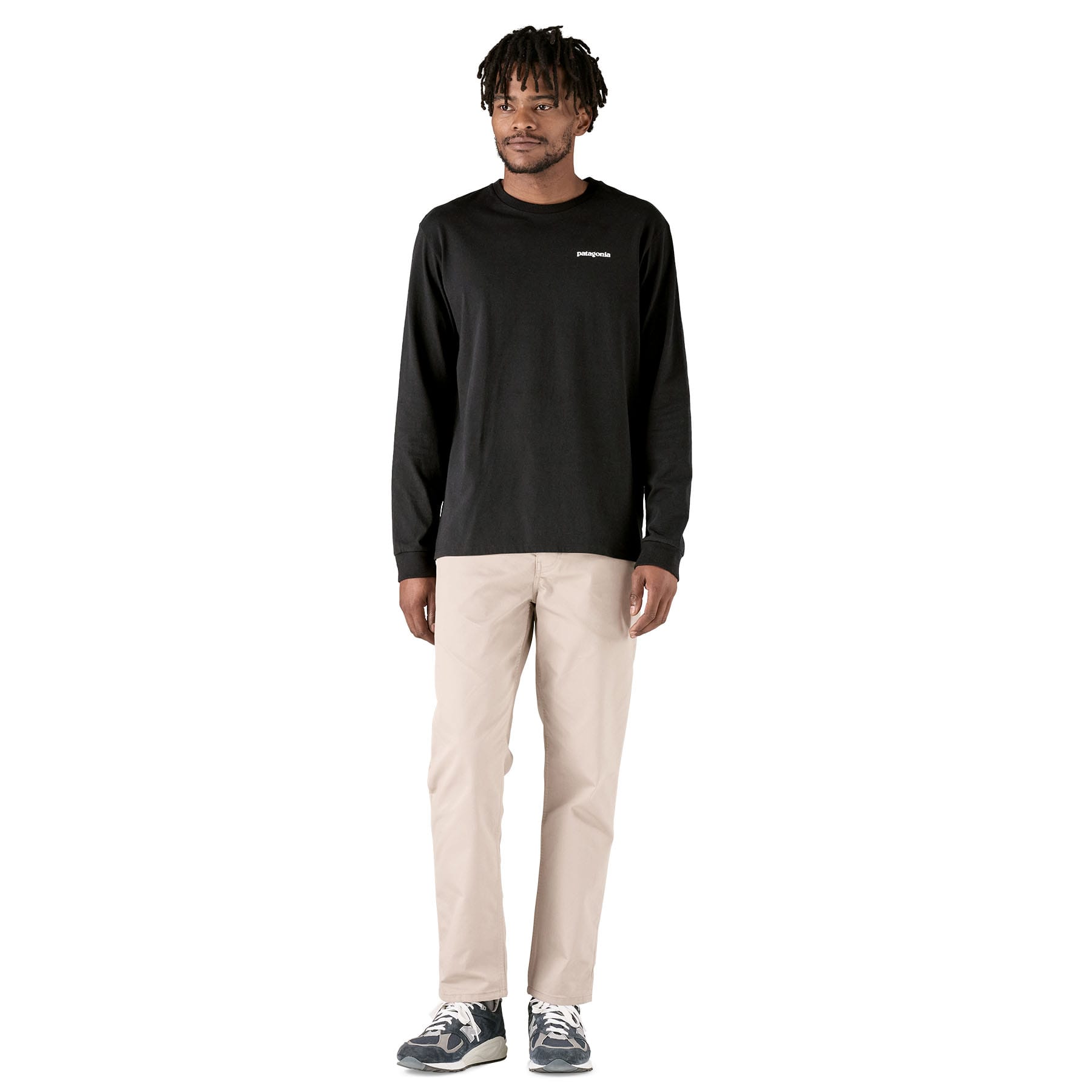 Men's Long - Sleeved P - 6 Logo Responsibili - Tee in Black | Patagonia Bend