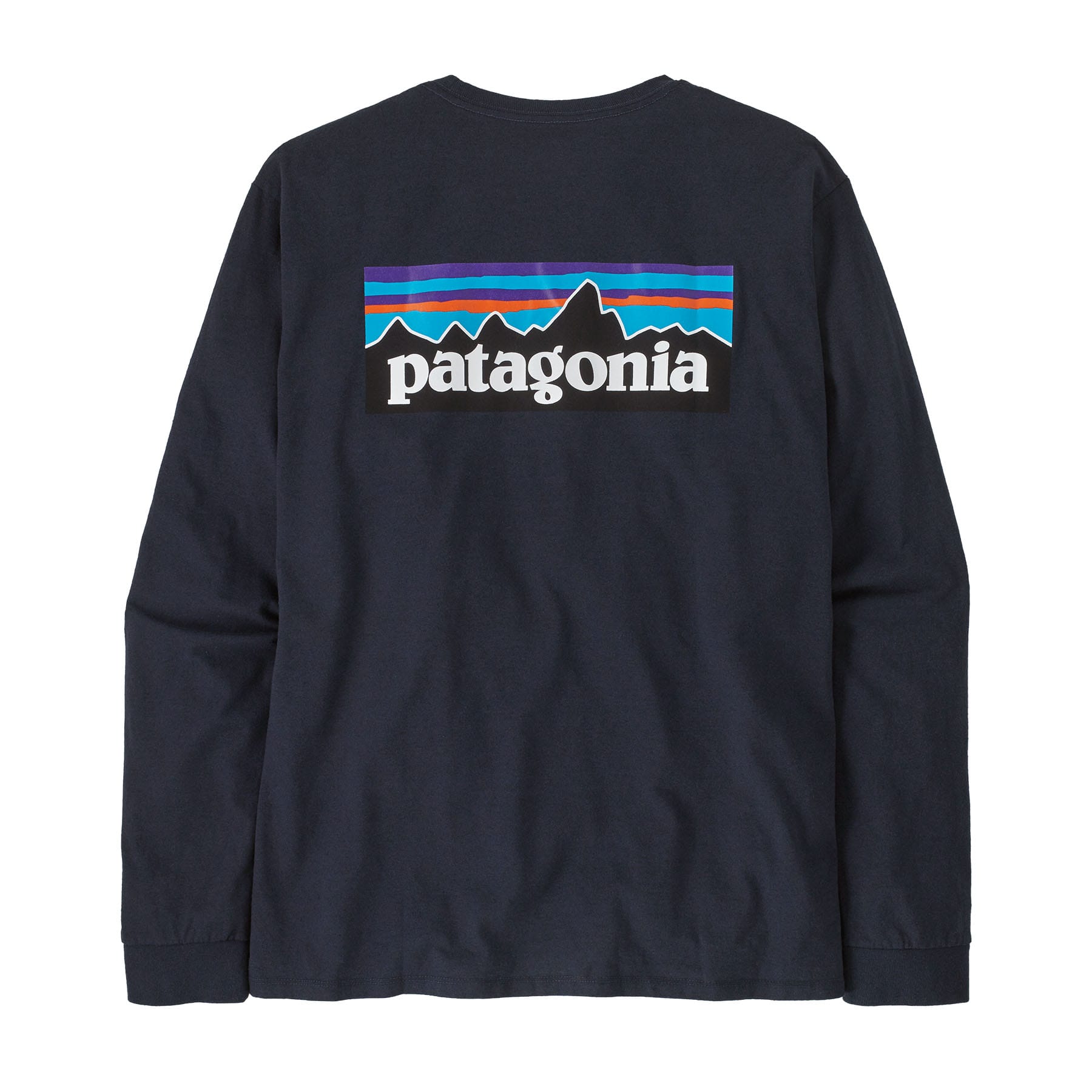 Men's Long - Sleeved P - 6 Logo Responsibili - Tee® in New Navy | Patagonia Bend