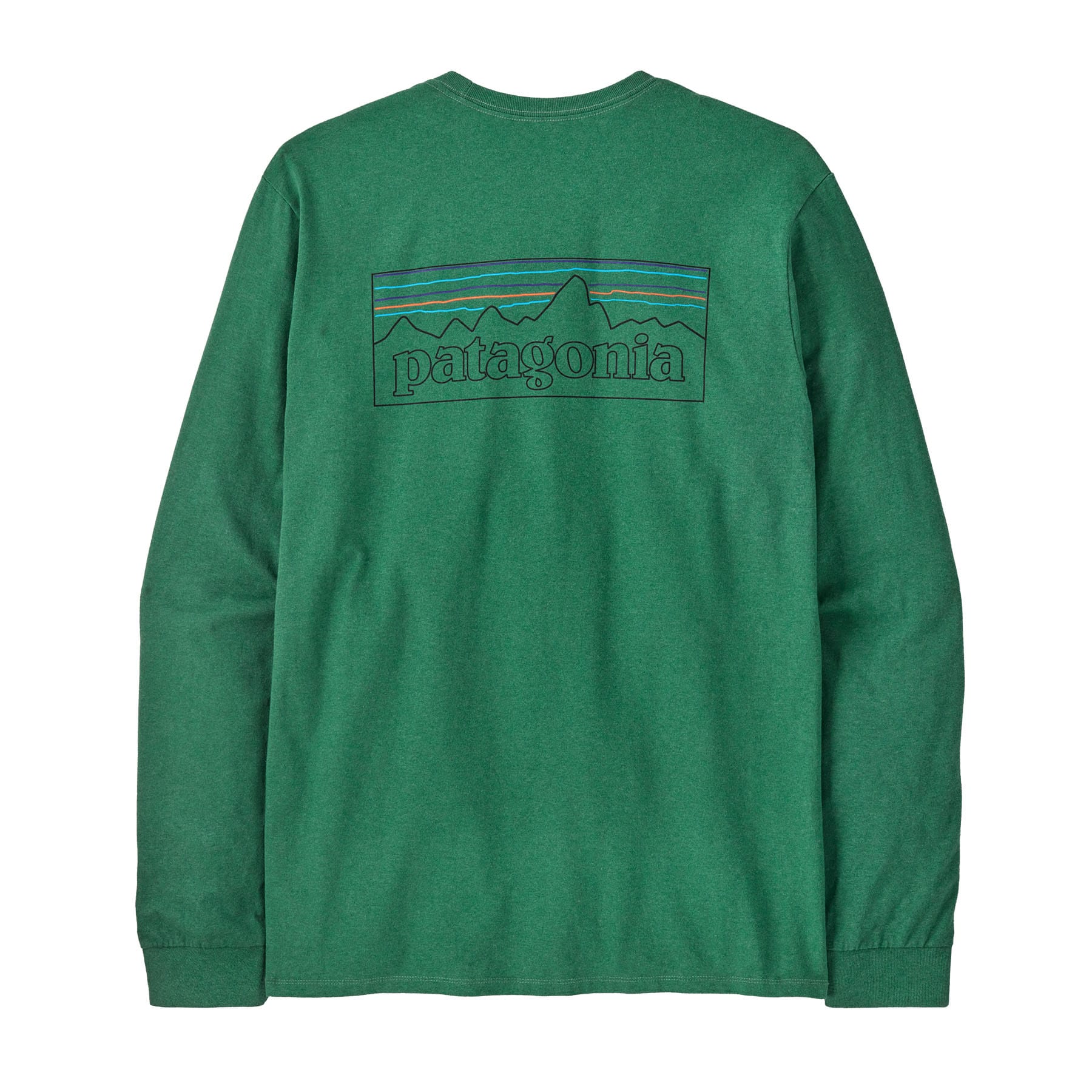 Men's Long - Sleeved P - 6 Logo Responsibili - Tee in P - 6 Outline: Heartleaf Green | Patagonia Bend