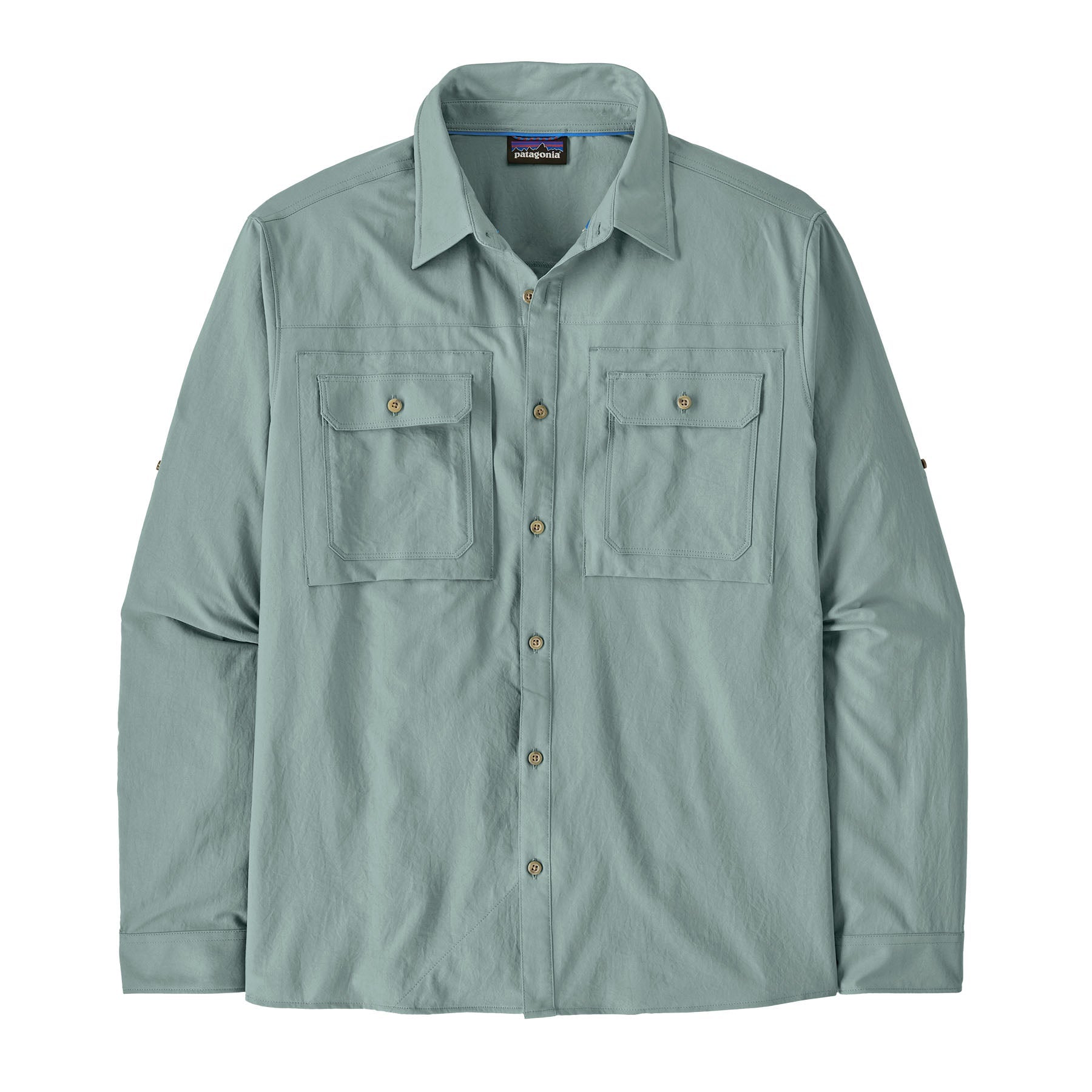 Men's Long - Sleeved Self Guided Sun Shirt in Blue Sage | Patagonia Bend