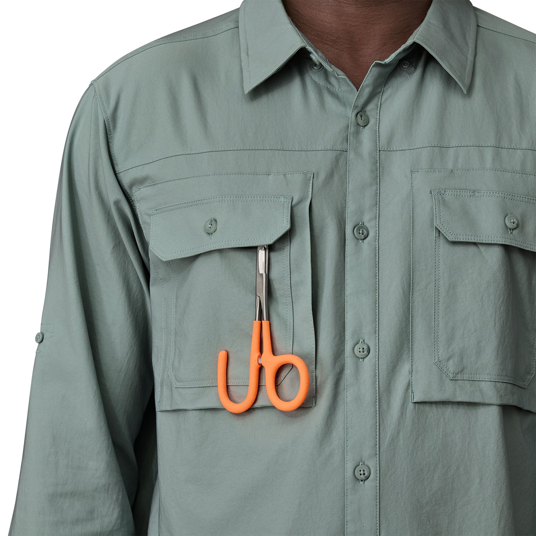 Men's Long - Sleeved Self Guided Sun Shirt in Thermal Blue | Patagonia Bend