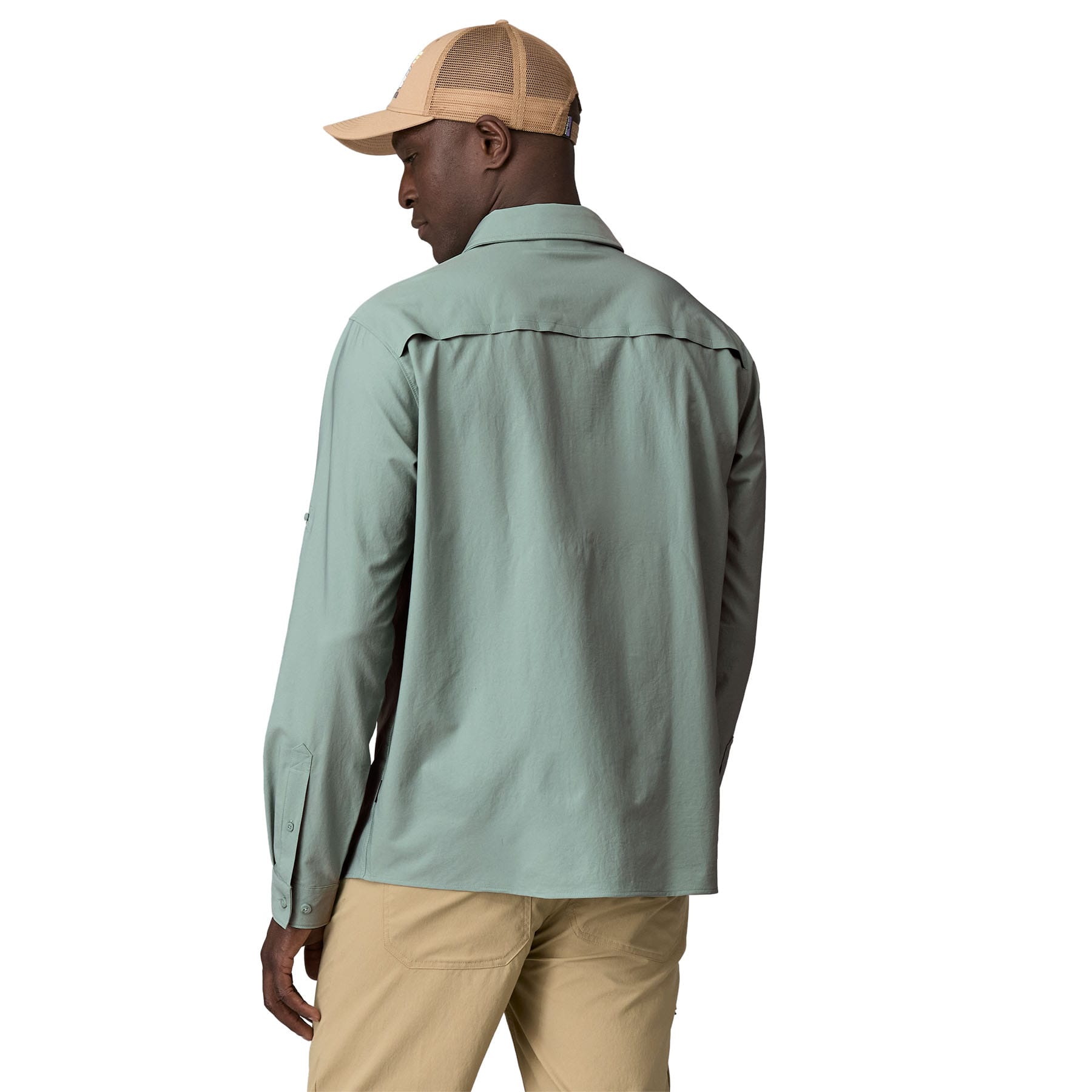Men's Long - Sleeved Self Guided Sun Shirt in Thermal Blue | Patagonia Bend