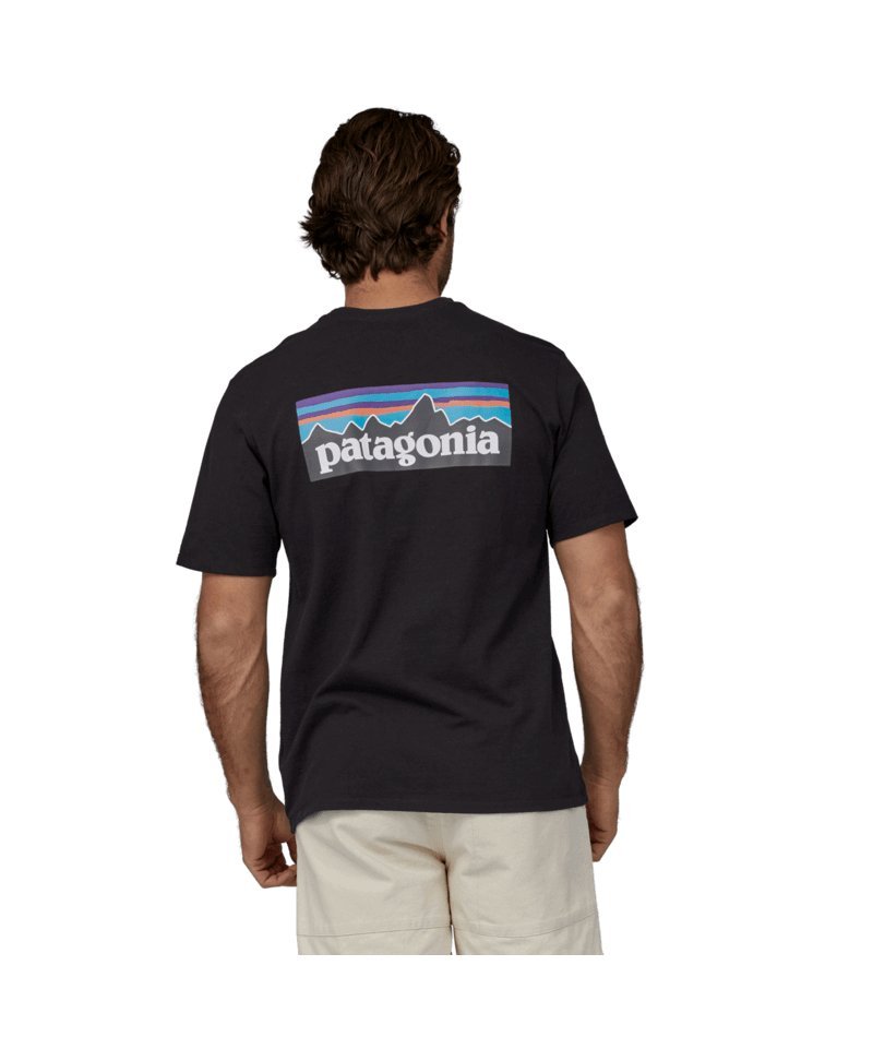 Men's P - 6 Logo Responsibili - Tee in Black | Patagonia Bend