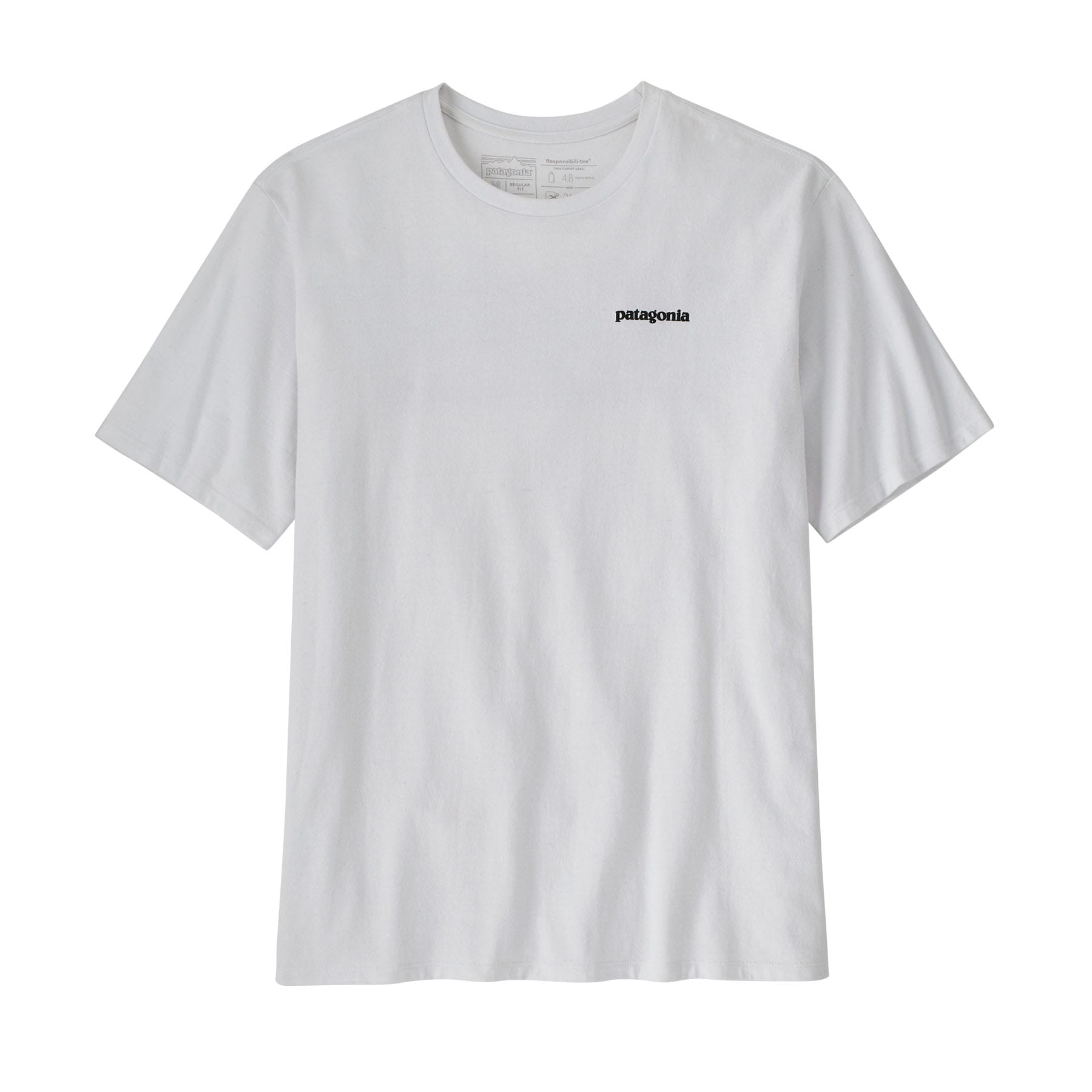 Men's P - 6 Logo Responsibili - Tee in White | Patagonia Bend