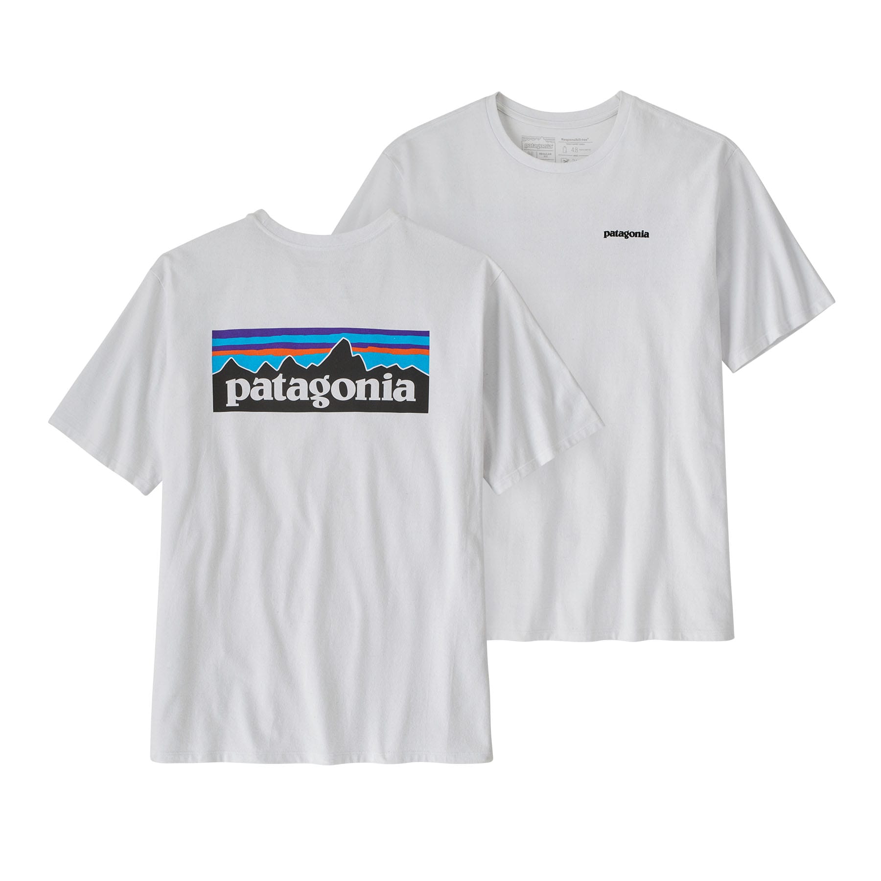 Men's P - 6 Logo Responsibili - Tee in White | Patagonia Bend