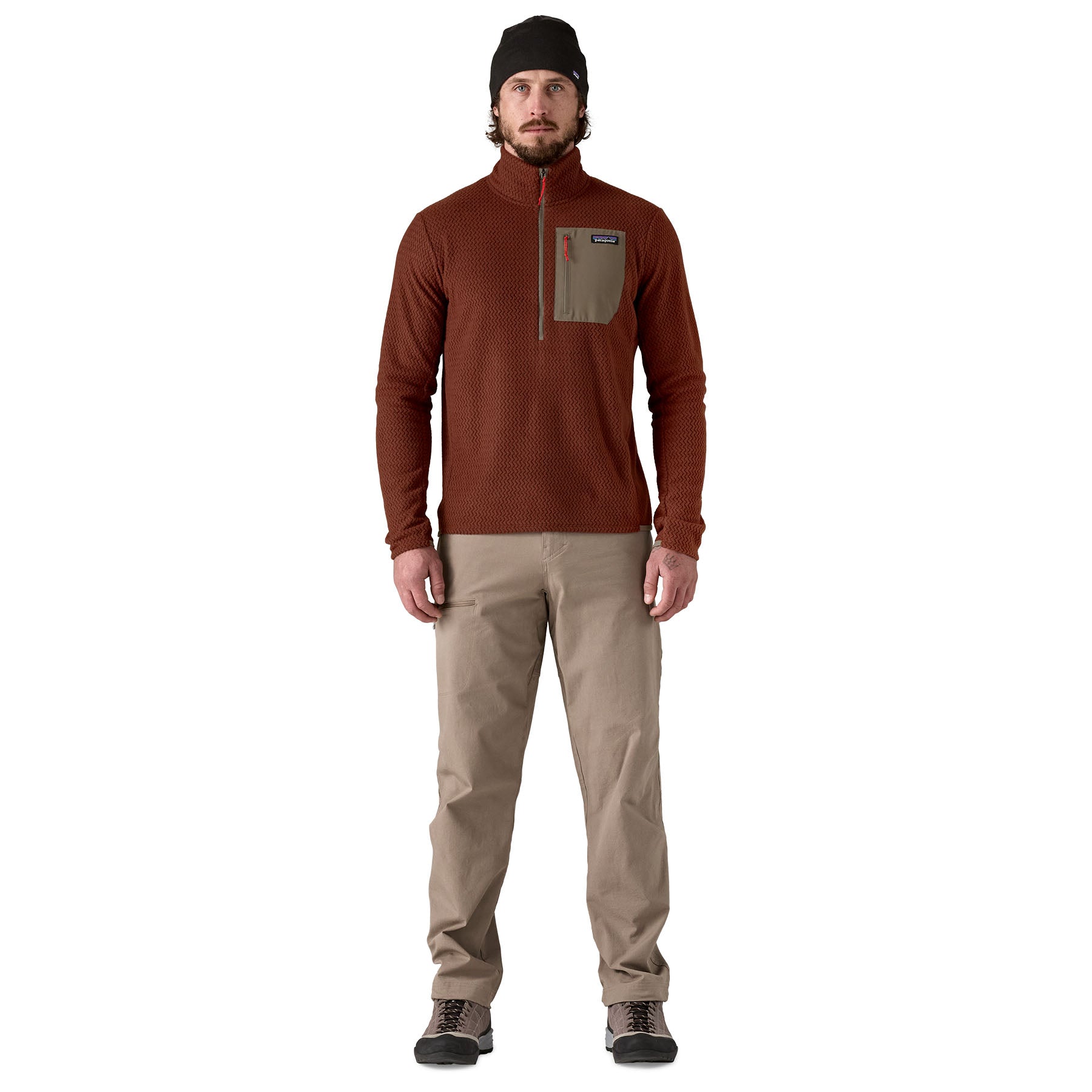 Men's R1 ®Air Zip Neck in Dried Vanilla | Patagonia Bend