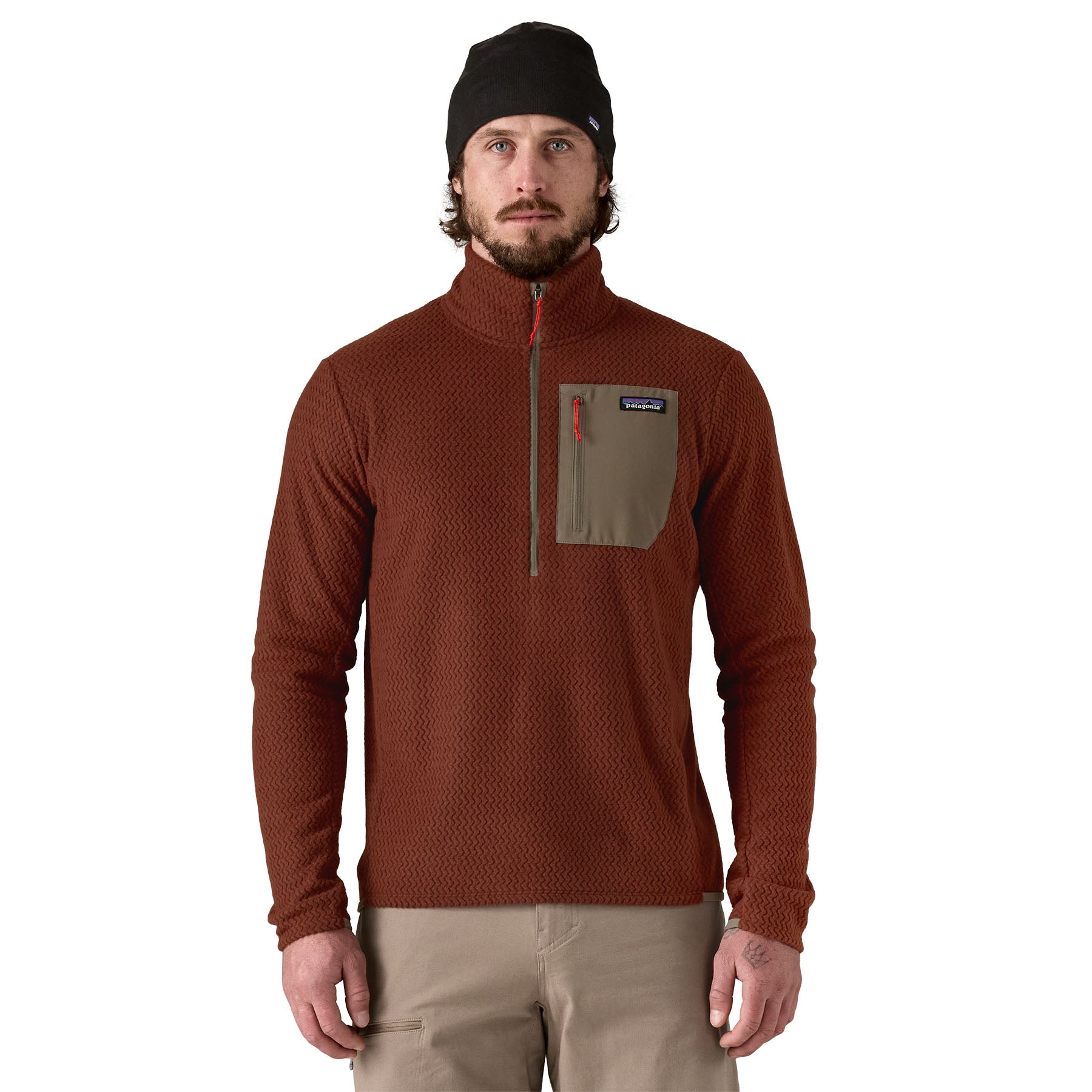 Men's R1 ®Air Zip Neck in Dried Vanilla | Patagonia Bend