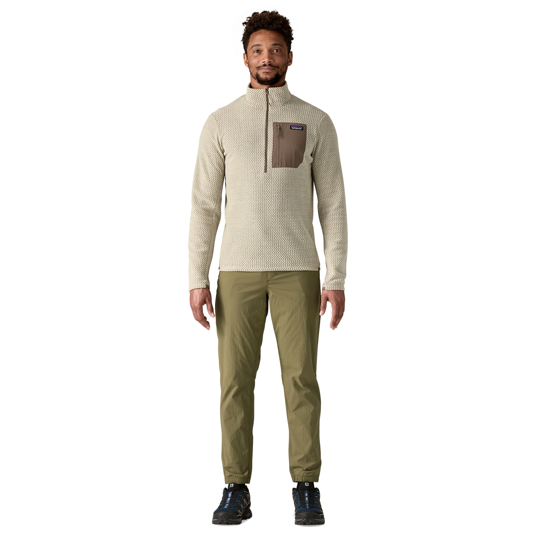 Men's R1 ®Air Zip Neck in Pelican | Patagonia Bend