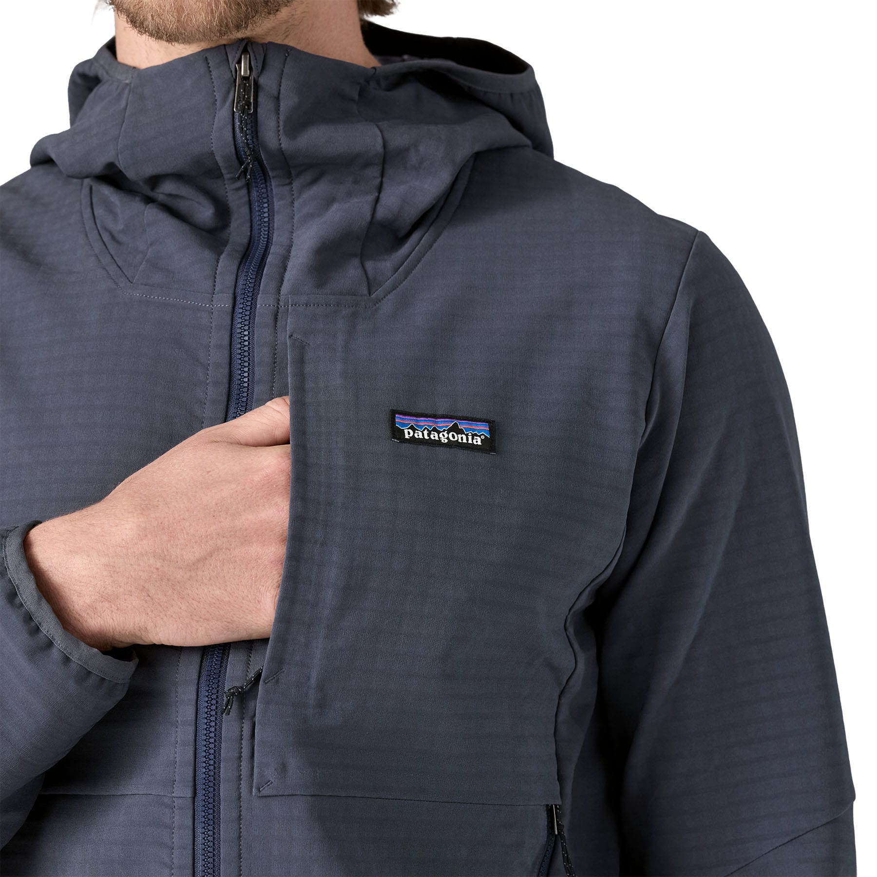 Men's R1 TechFace Hoody in Smolder Blue | Patagonia Bend