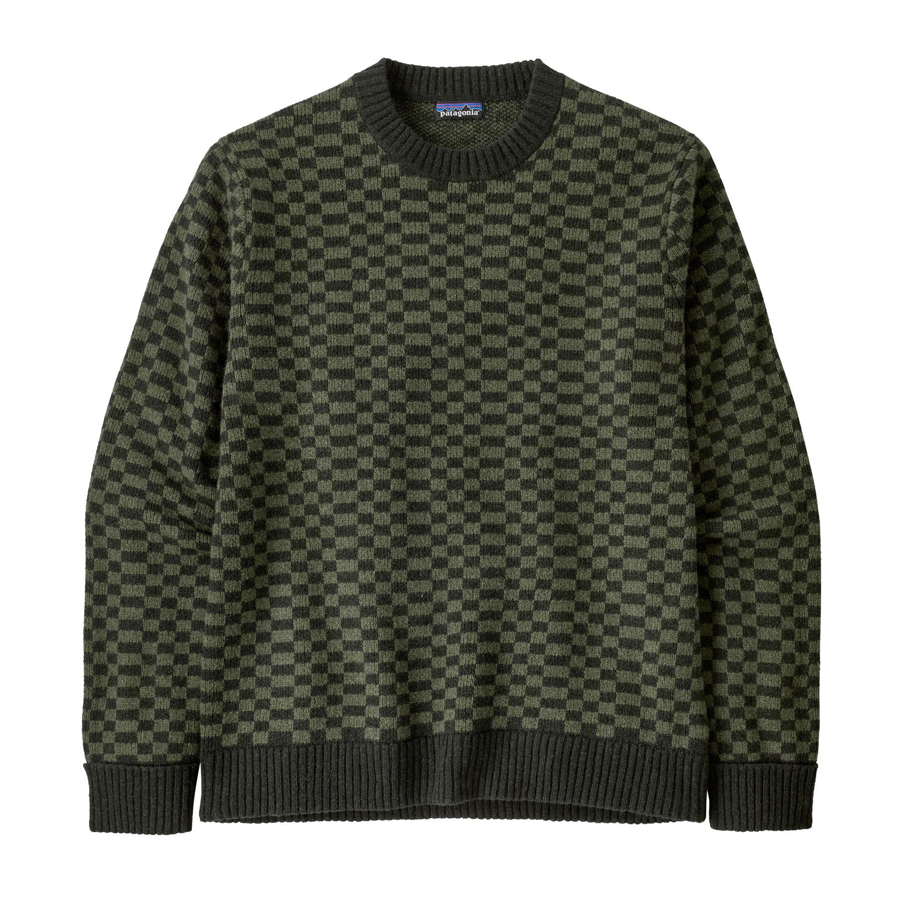 Men's Recycled Wool - Blend Sweater in Finned: Old Growth Green | Patagonia Bend