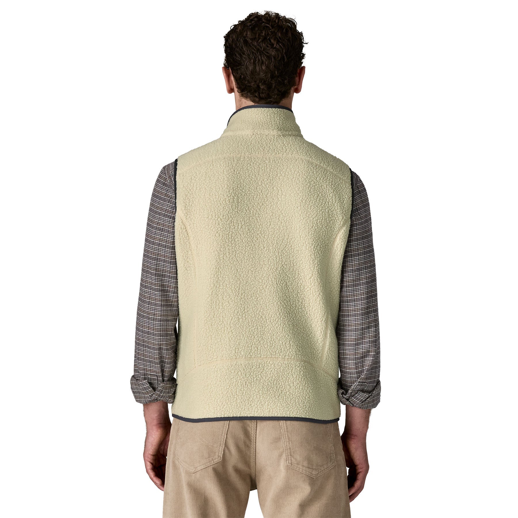 Men's Retro Pile Vest in Pelican w/Smolder Blue | Patagonia Bend
