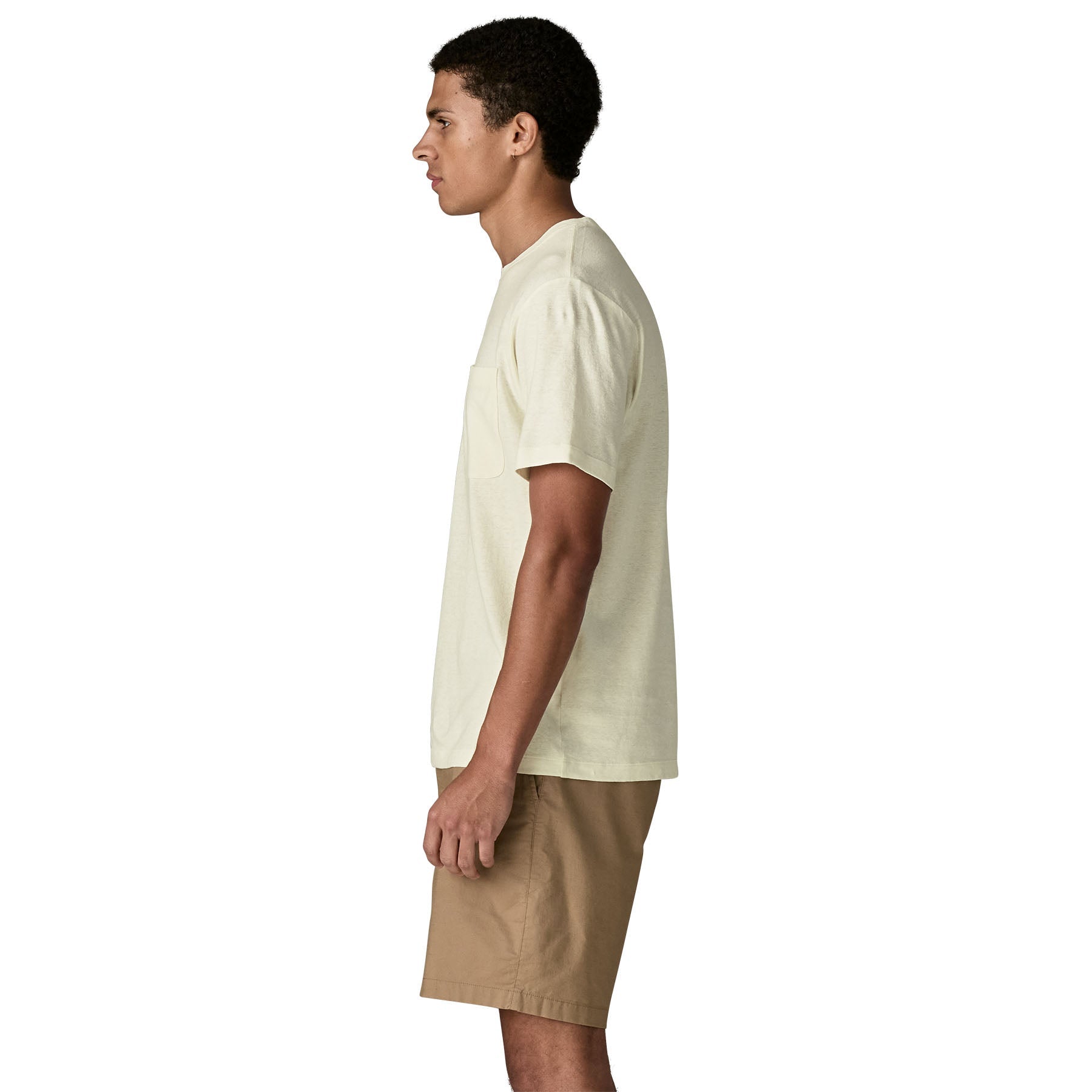 Men's Trail Harbor Pocket Tee in Steps: Limestone Yellow | Patagonia Bend