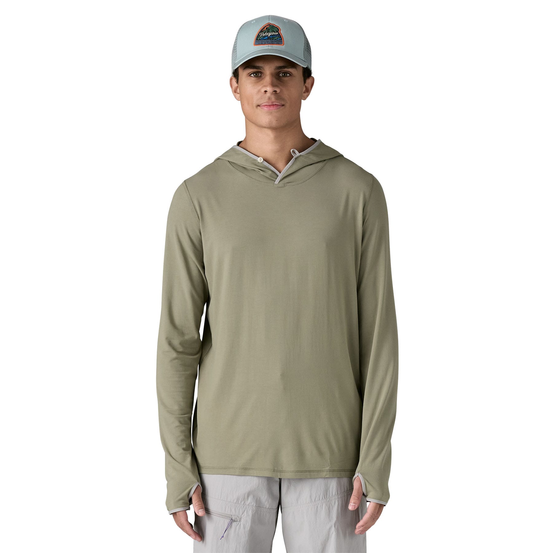 Men's Tropic Comfort Natural Hoody in River Rock Green | Patagonia Bend