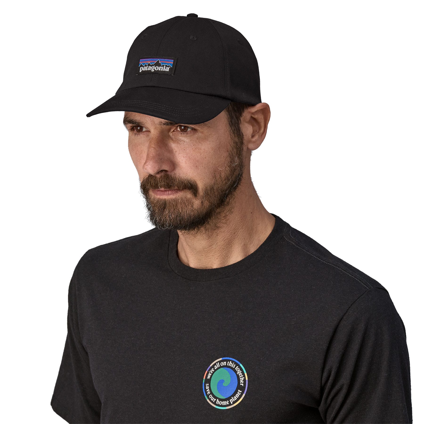 P - 6 Label Trad Cap in Black | Patagonia Bend