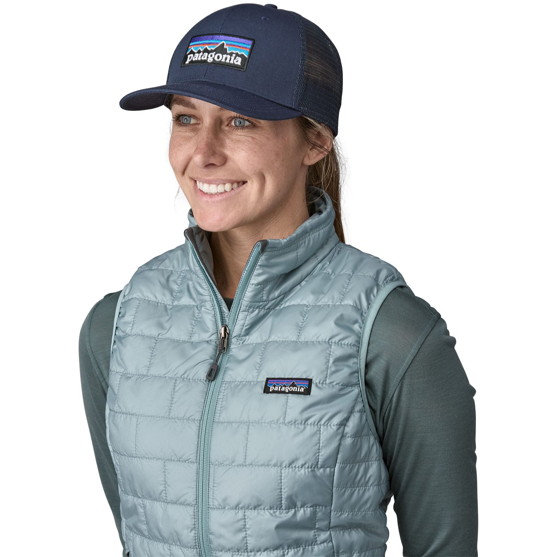 P - 6 Logo Trucker Hat in New Navy | Patagonia Bend