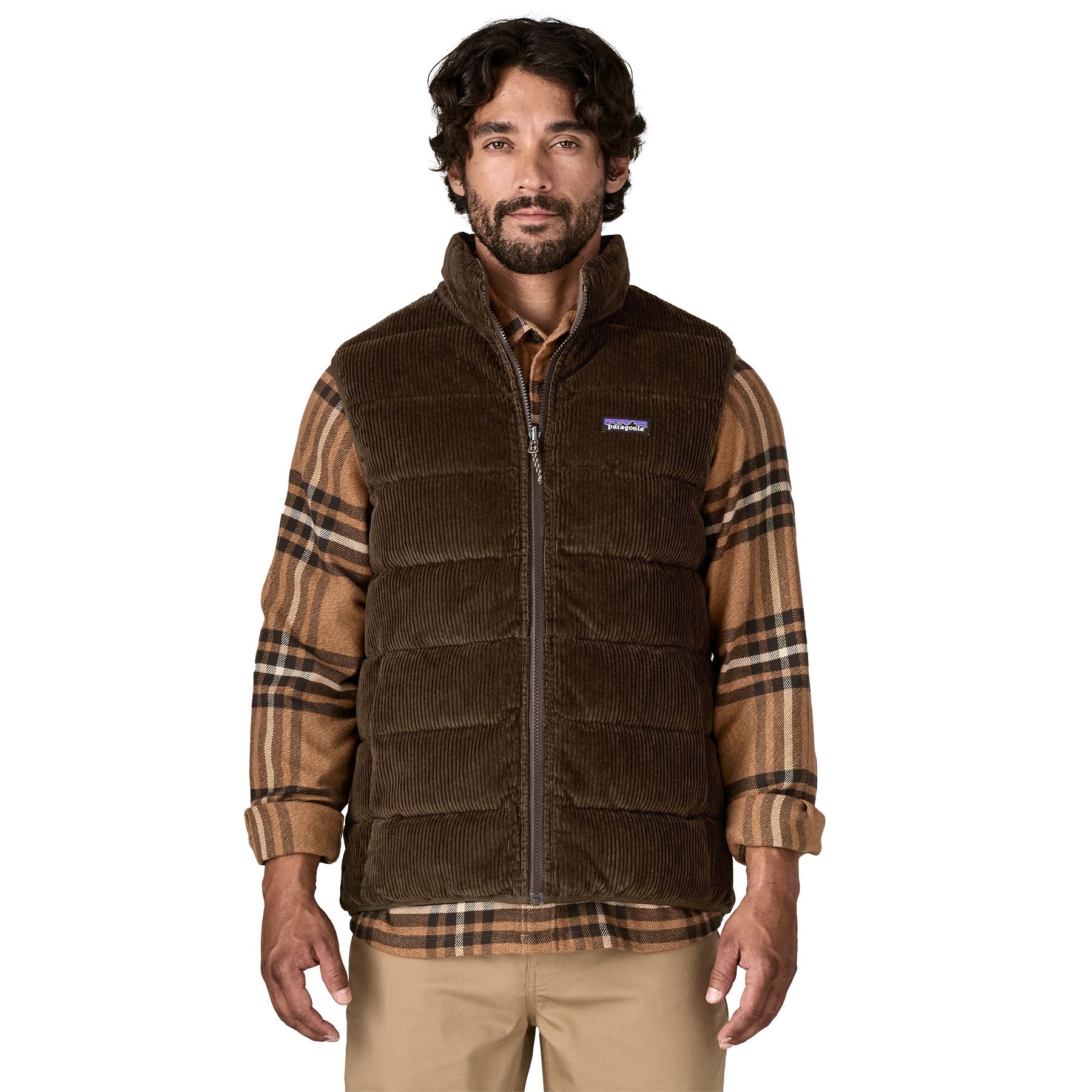 Reversible Cotton Down Vest in Marlow Brown | Patagonia Bend