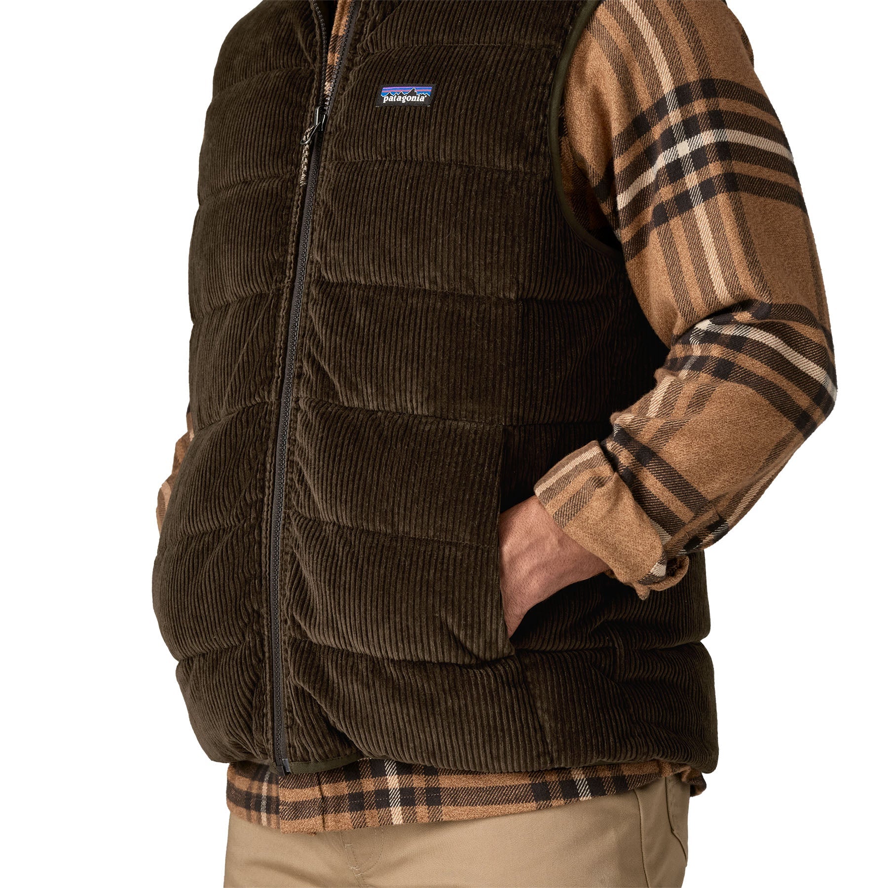 Reversible Cotton Down Vest in Marlow Brown | Patagonia Bend
