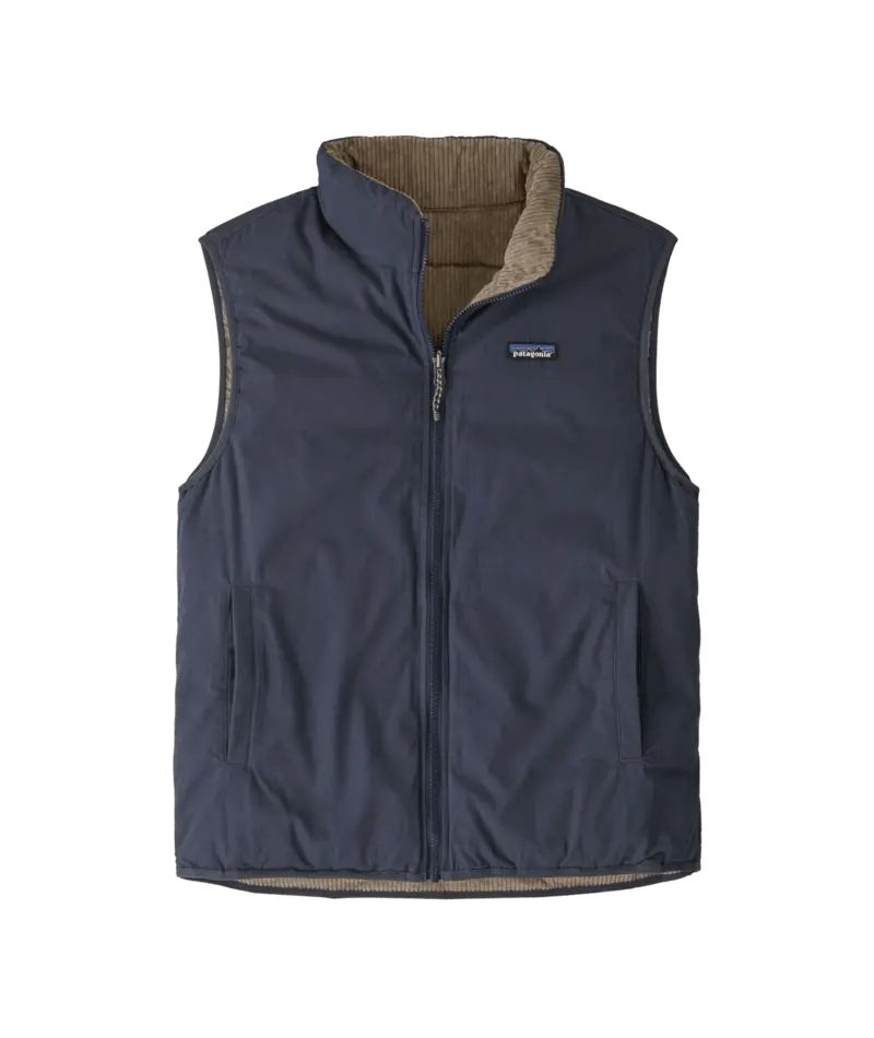 Reversible Cotton Down Vest in Smolder Blue | Patagonia Bend