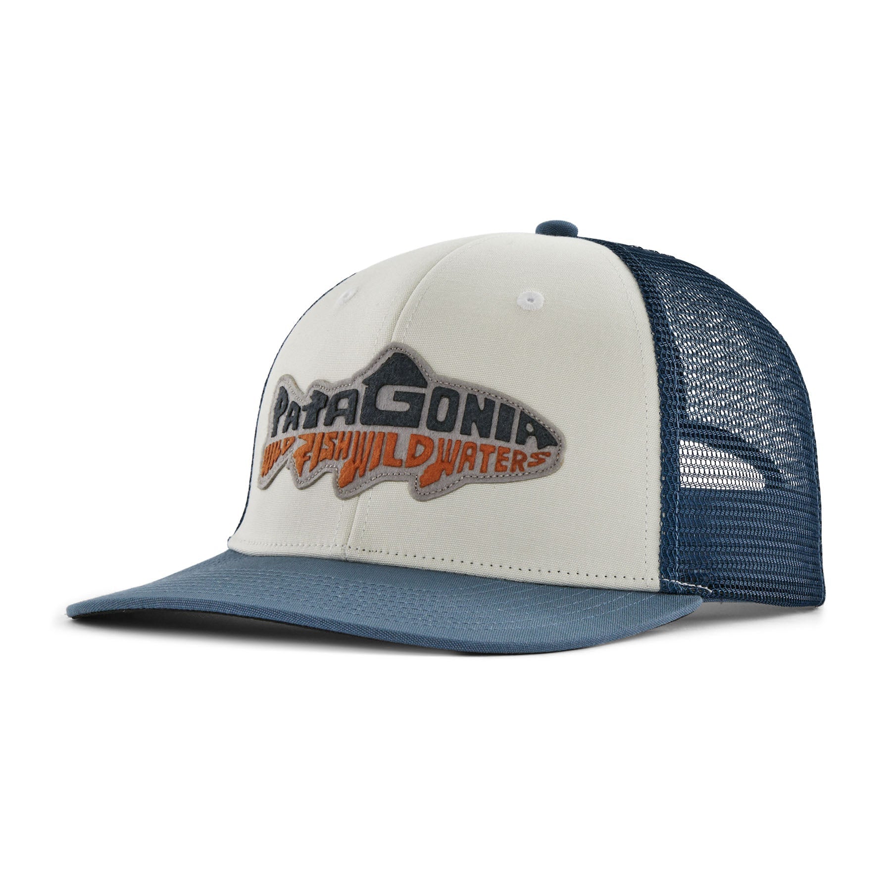 Take a Stand Trucker Hat in Wild Waterline: Utility Blue | Patagonia Bend