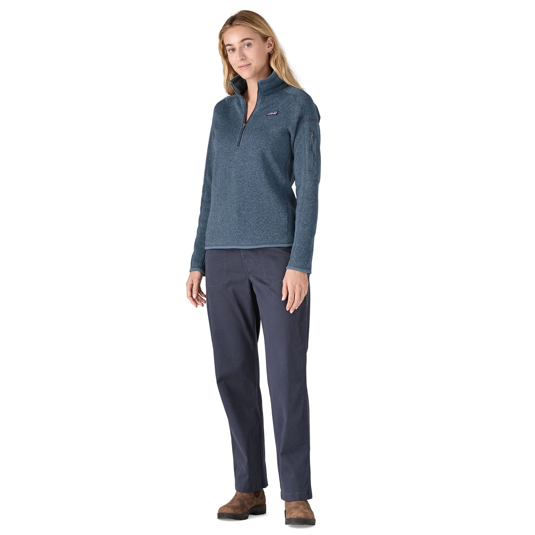 Women's Better Sweater 1/4 Zip in Utility Blue | Patagonia Bend