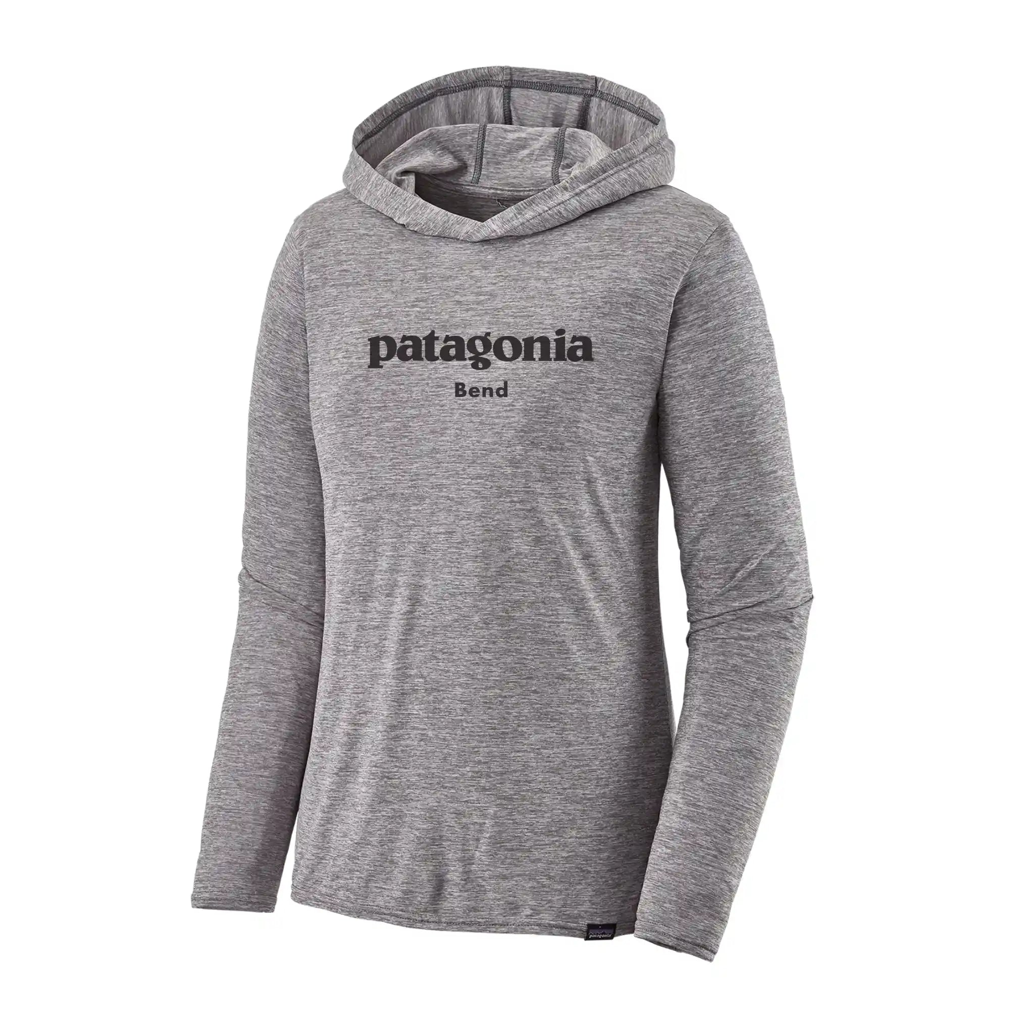 Women's Capilene® Cool Daily Graphic Hoody - Patagonia Bend in Feather Grey | Patagonia Bend