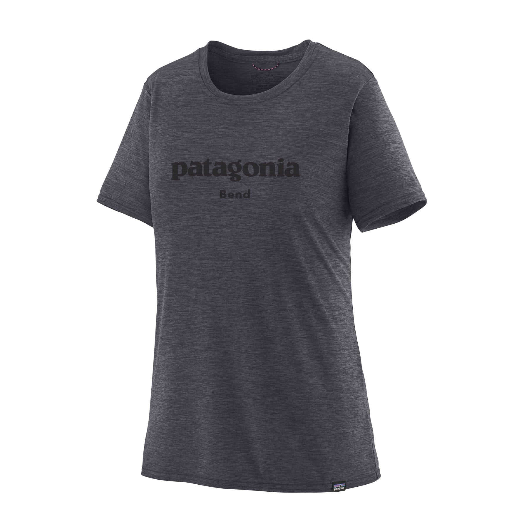 Women's Capilene® Cool Daily Graphic Shirt - Patagonia Bend in SMOLDER BLUE - LIGHT SMOLDER BLUE X - DYE | Patagonia Bend
