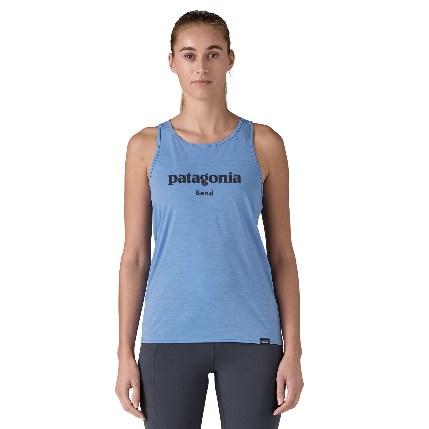 Women's Capilene® Cool Daily Graphic Tank - Patagonia Bend in Abundant Blue - Light Abundant Blue X - Dye | Patagonia Bend