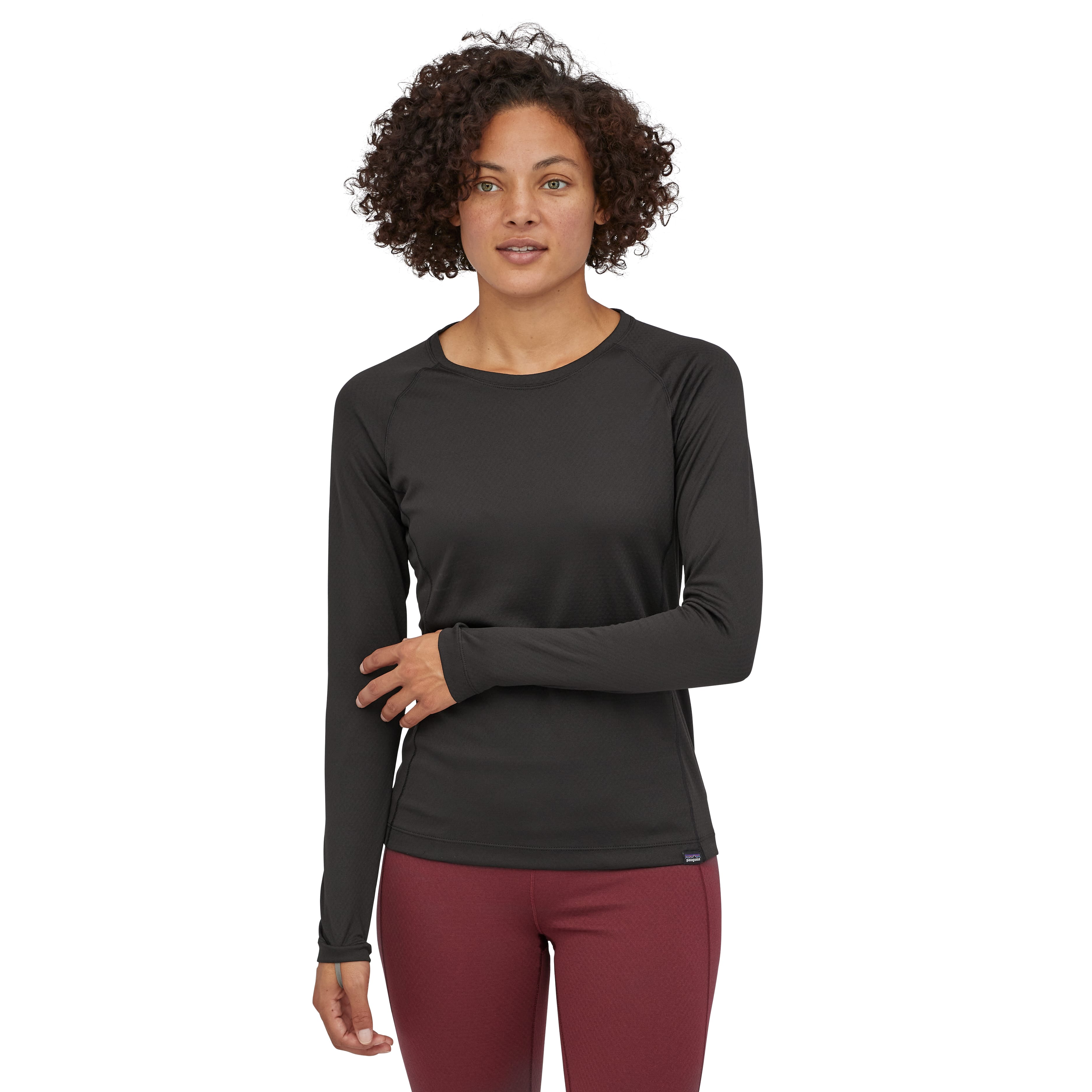 Women's Capilene® Midweight Crew in Black | Patagonia Bend