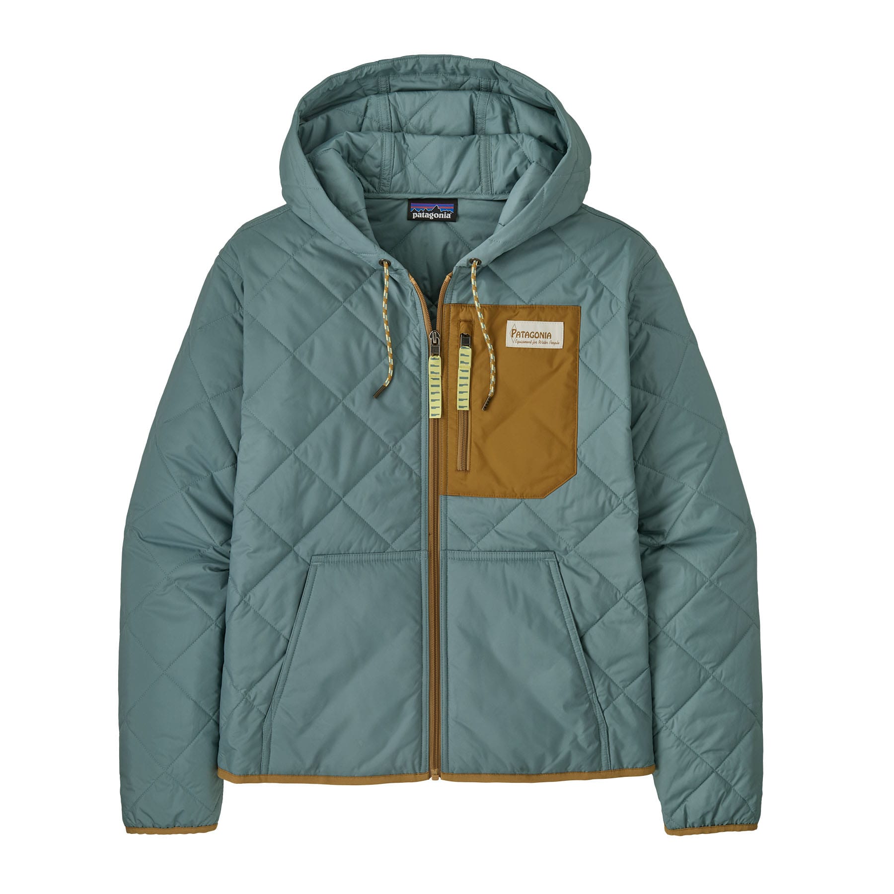 Women's Diamond Quilted Bomber Hoody in Blue Sage | Patagonia Bend