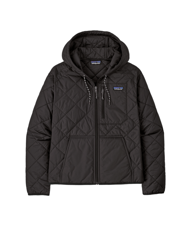 Women's Diamond Quilted Bomber Hoody in BLACK W/BLACK | Patagonia Bend