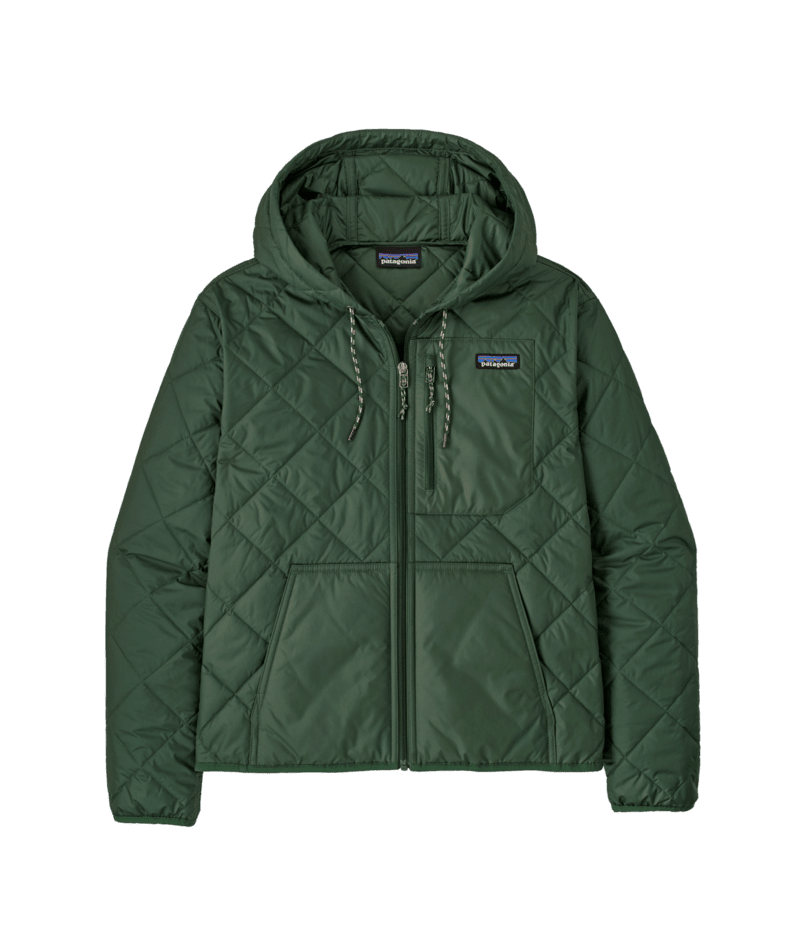 Women's Diamond Quilted Bomber Hoody in Canopy Green | Patagonia Bend