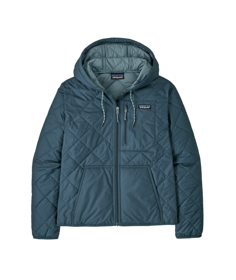 Women's Diamond Quilted Bomber Hoody in Summit Blue | Patagonia Bend