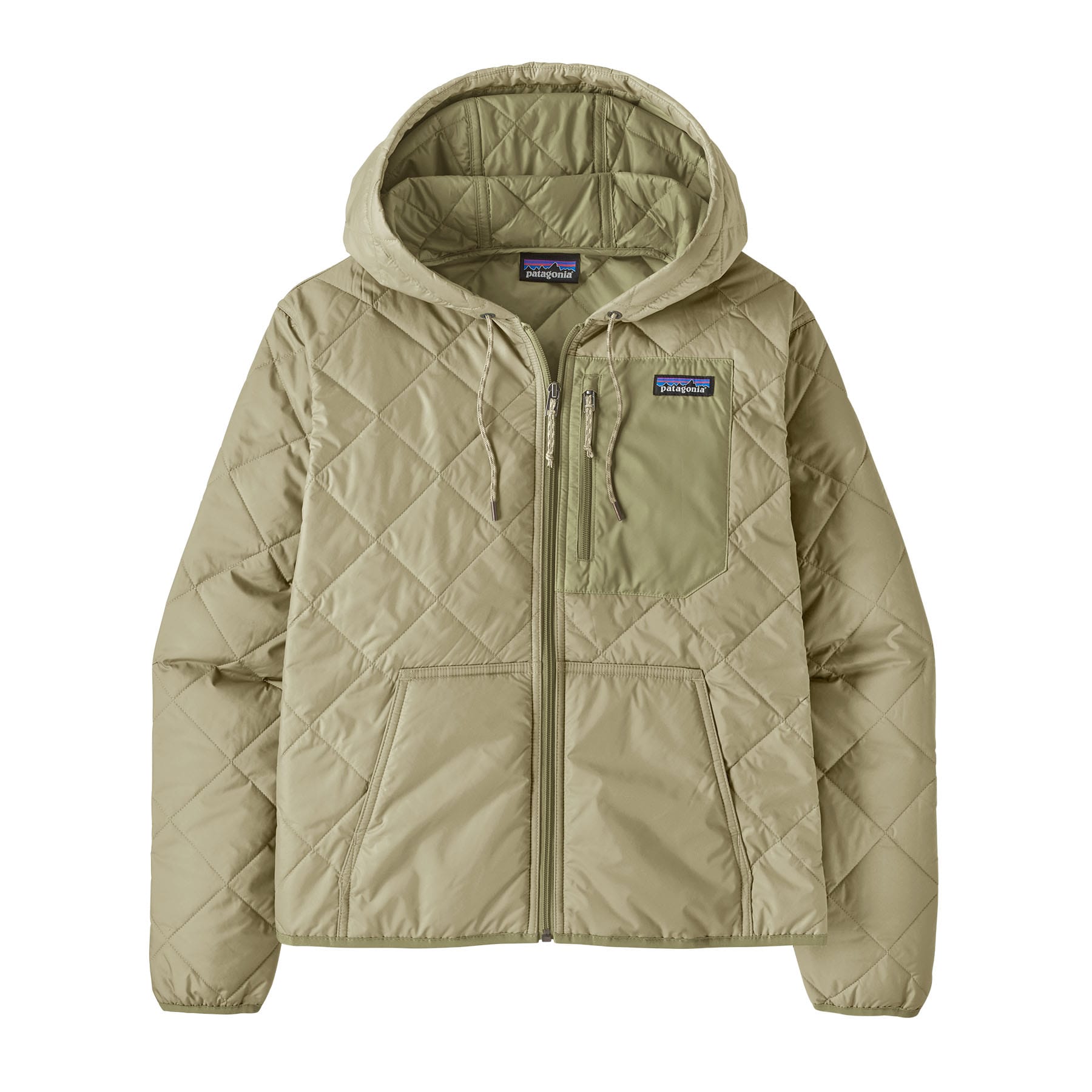 Women's Diamond Quilted Bomber Hoody in WEATHERED STONE | Patagonia Bend