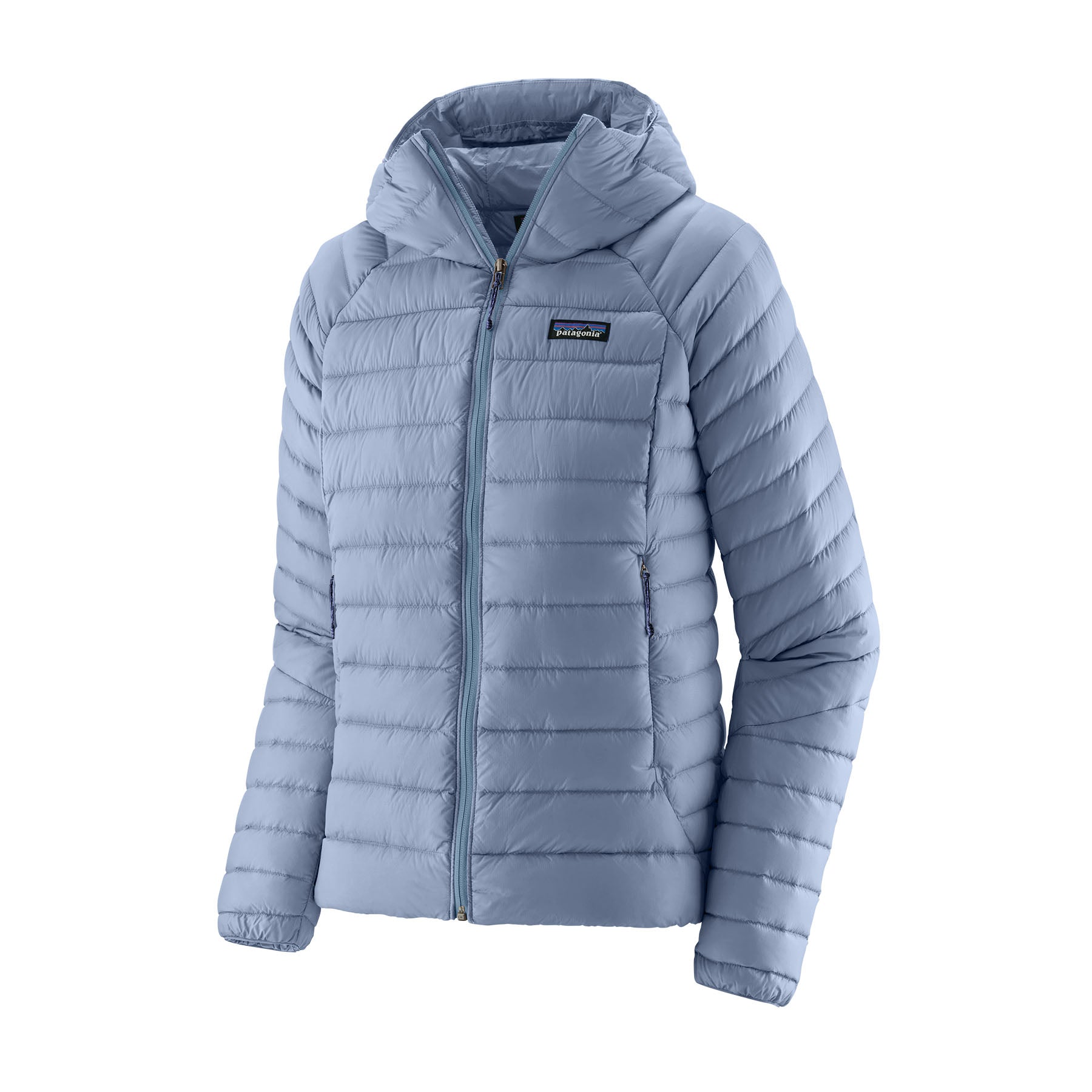 Women's Down Sweater Hoody in Barnacle Blue | Patagonia Bend