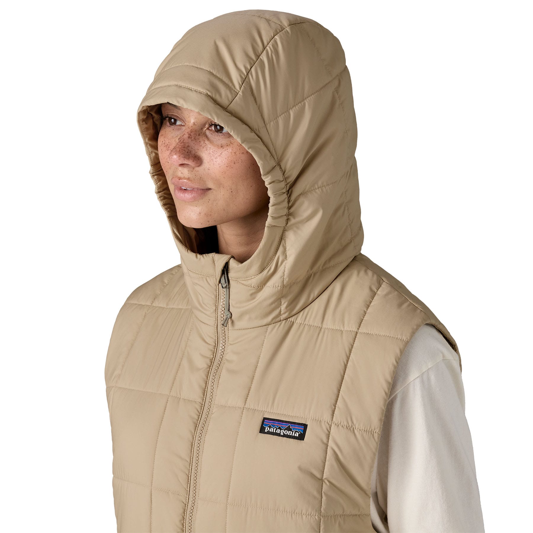 Women's Light Gust Hooded Vest in Oar Tan | Patagonia Bend