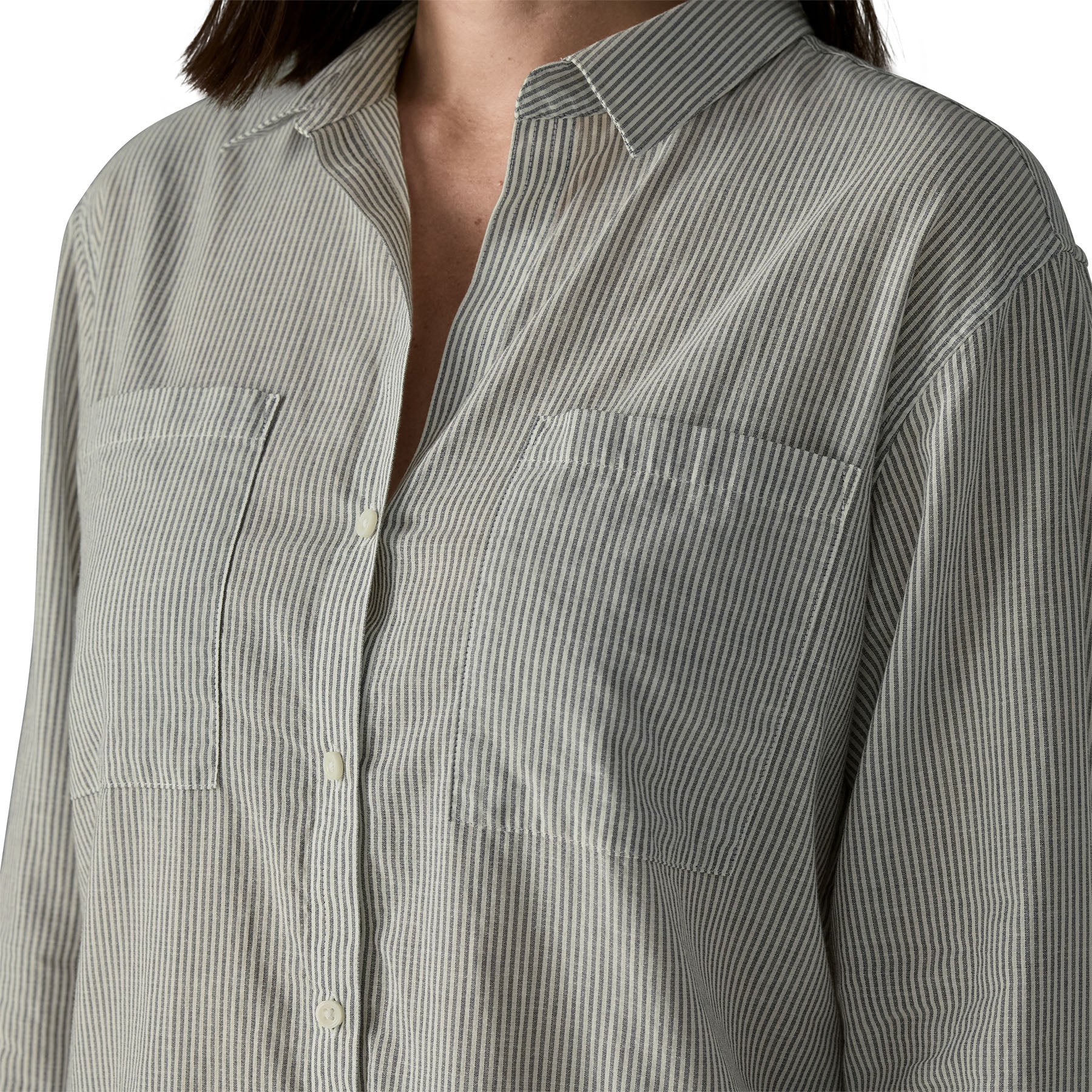 Women's Lightweight A/C Buttondown in Solstice Stripe: Smolder Blue | Patagonia Bend