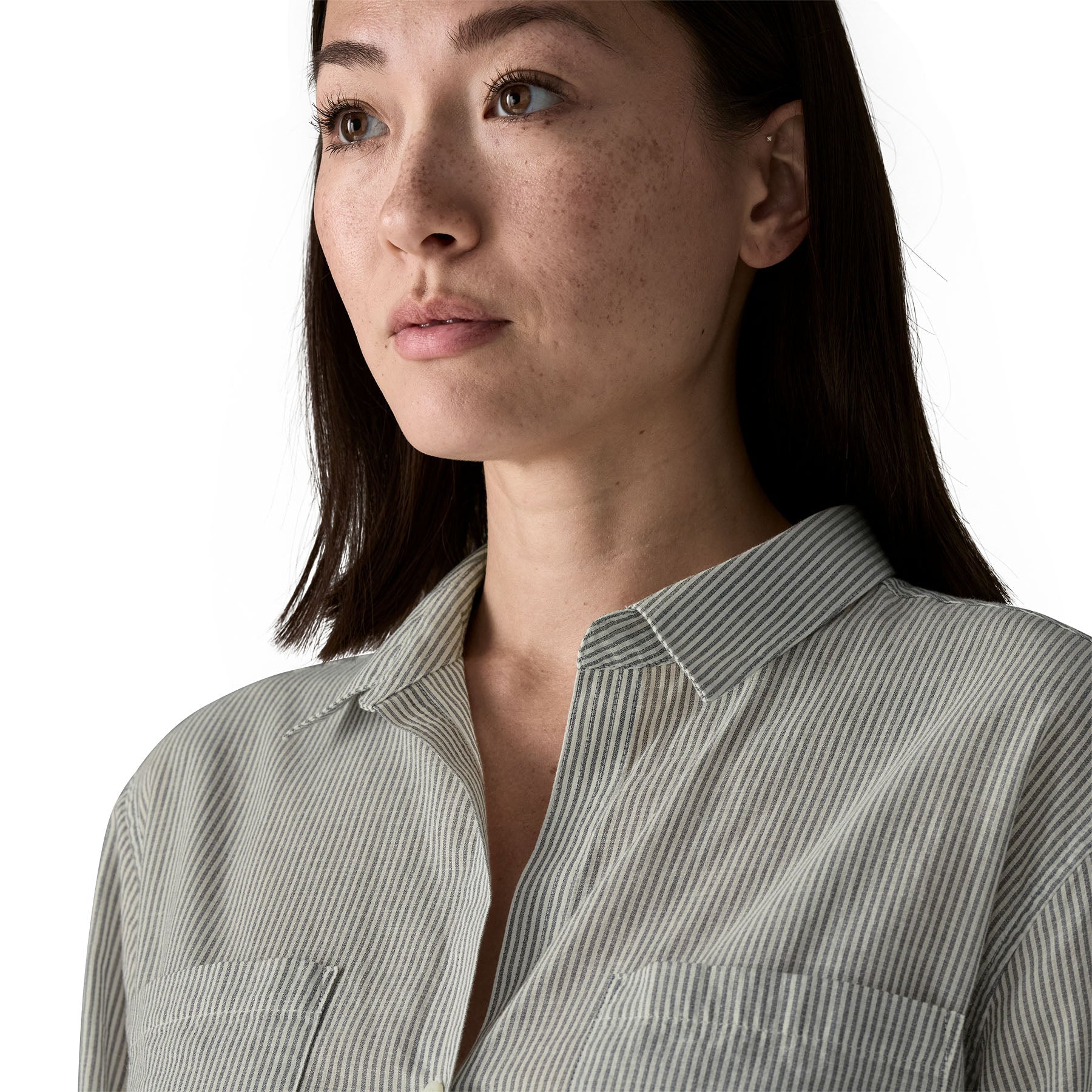 Women's Lightweight A/C Buttondown in Solstice Stripe: Smolder Blue | Patagonia Bend