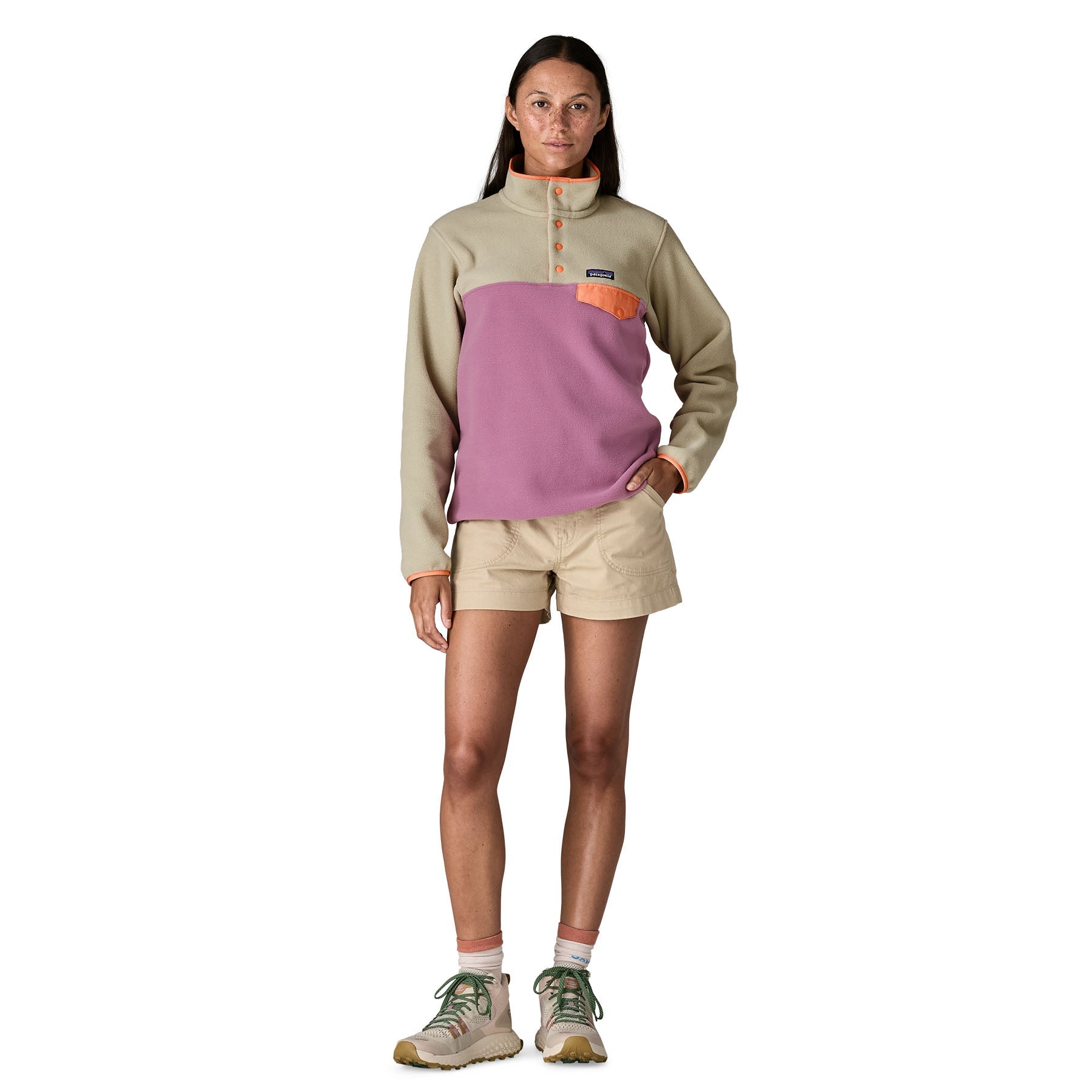 Women's Lightweight Synchilla® Snap - T® Pullover in Blue Sage | Patagonia Bend