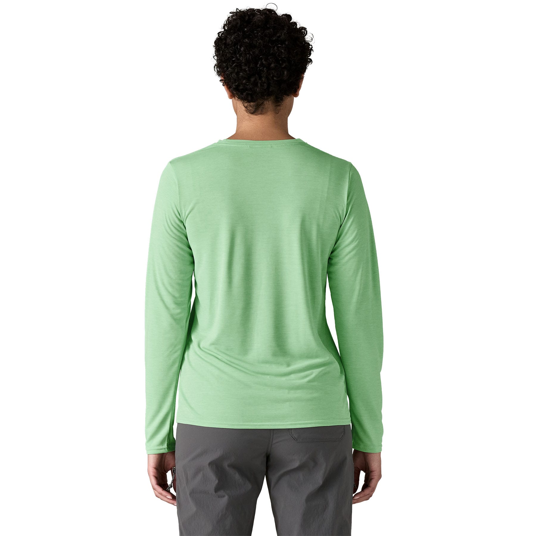 Women's Long - Sleeved Capilene® Cool Daily Graphic Shirt - Patagonia Bend in Rinsed Green - Dark Rinsed Green X - Dye | Patagonia Bend