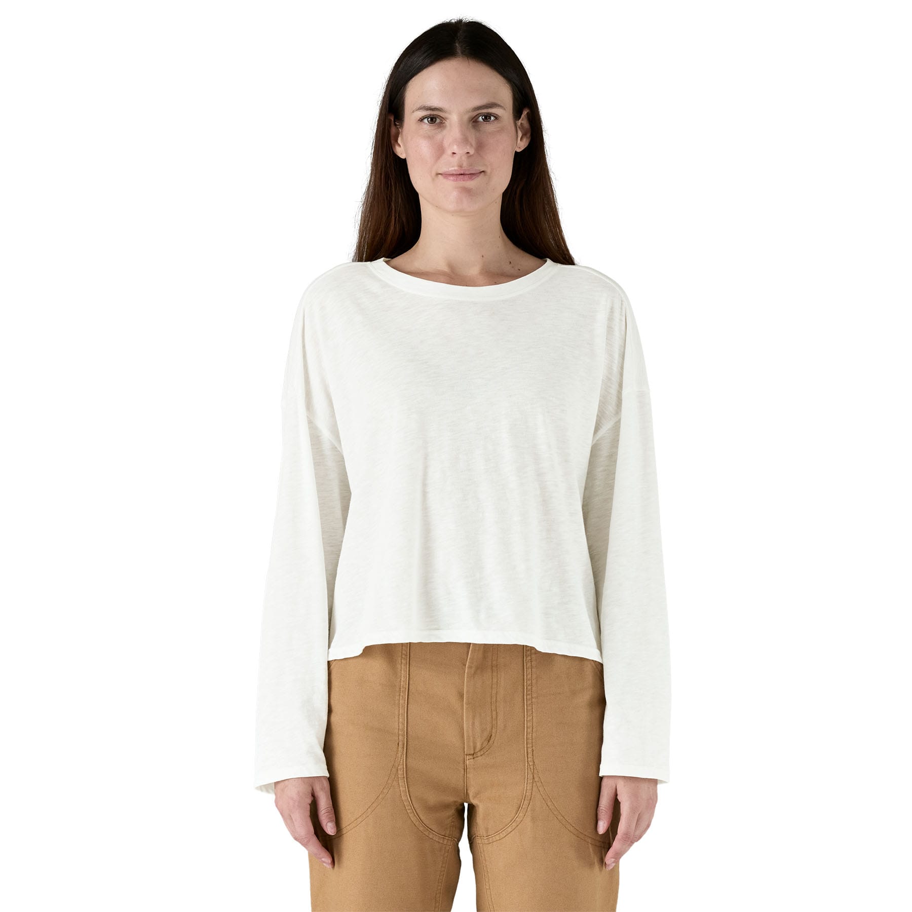 Women's Long - Sleeved Mainstay Top in White | Patagonia Bend