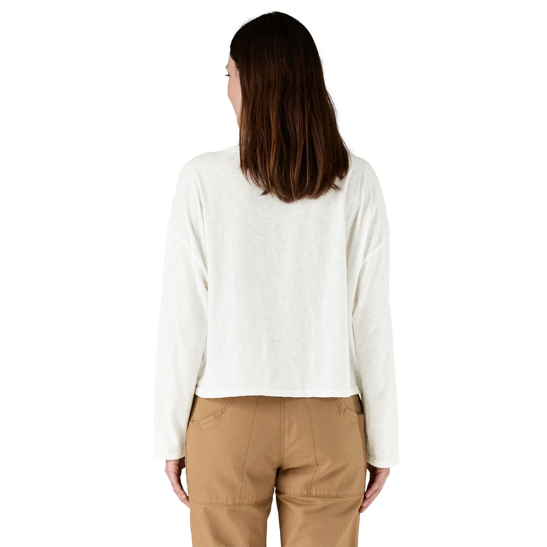 Women's Long - Sleeved Mainstay Top in White | Patagonia Bend