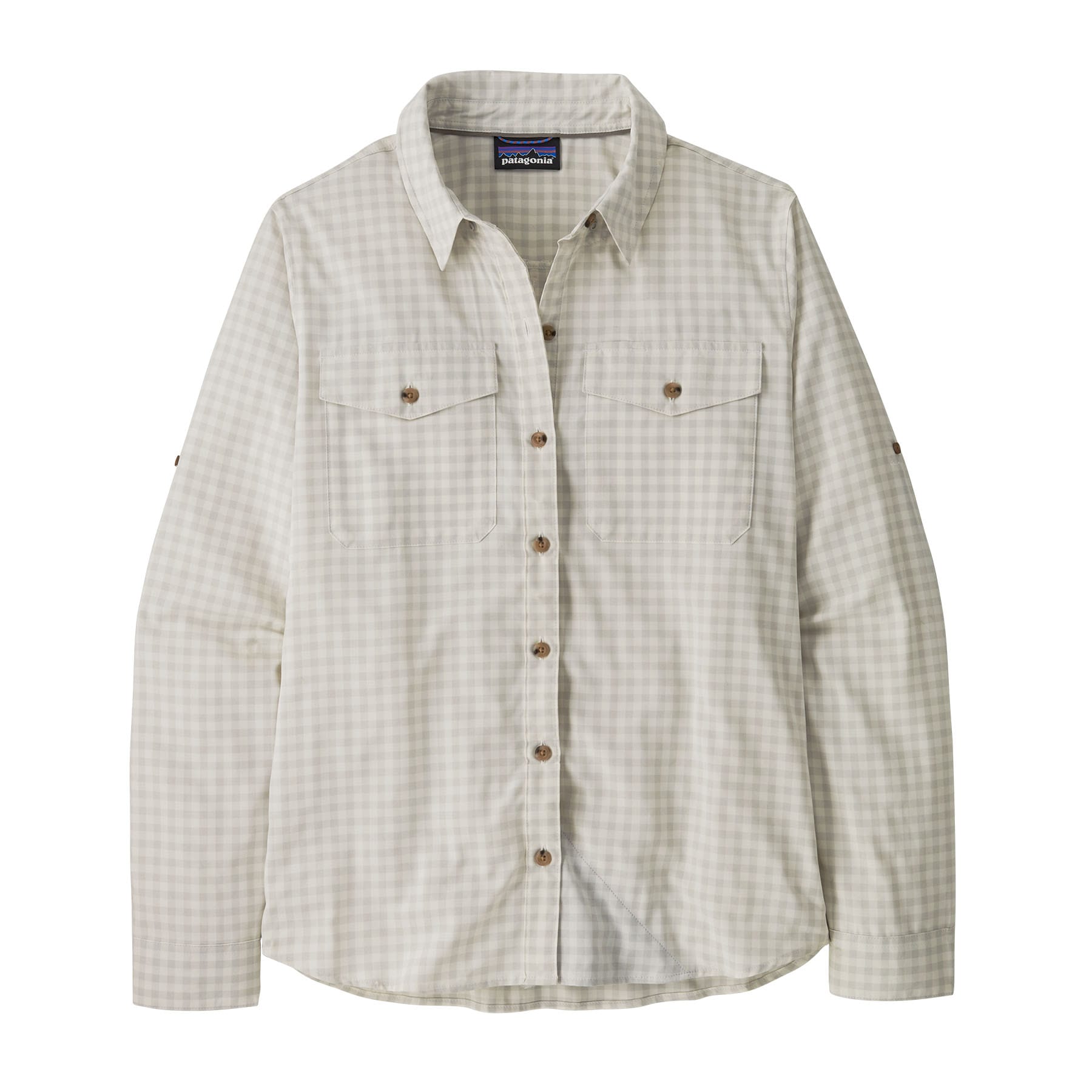 Women's Long - Sleeved Self Guided Sun Shirt in North Fork: Crisp Grey | Patagonia Bend