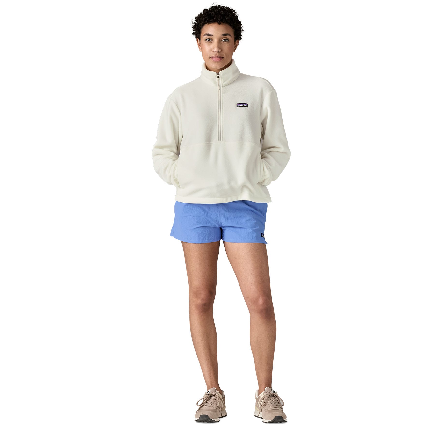 Women's Micro D 1/2 Zip Fleece Pullover in Birch White | Patagonia Bend