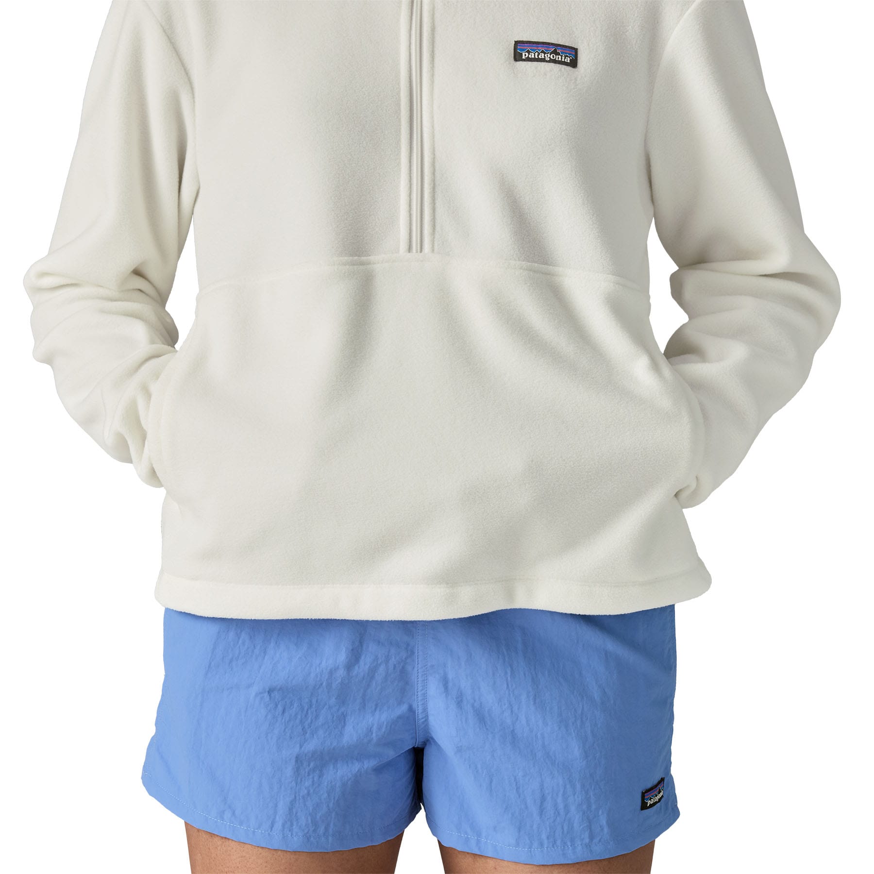 Women's Micro D 1/2 Zip Fleece Pullover in Birch White | Patagonia Bend