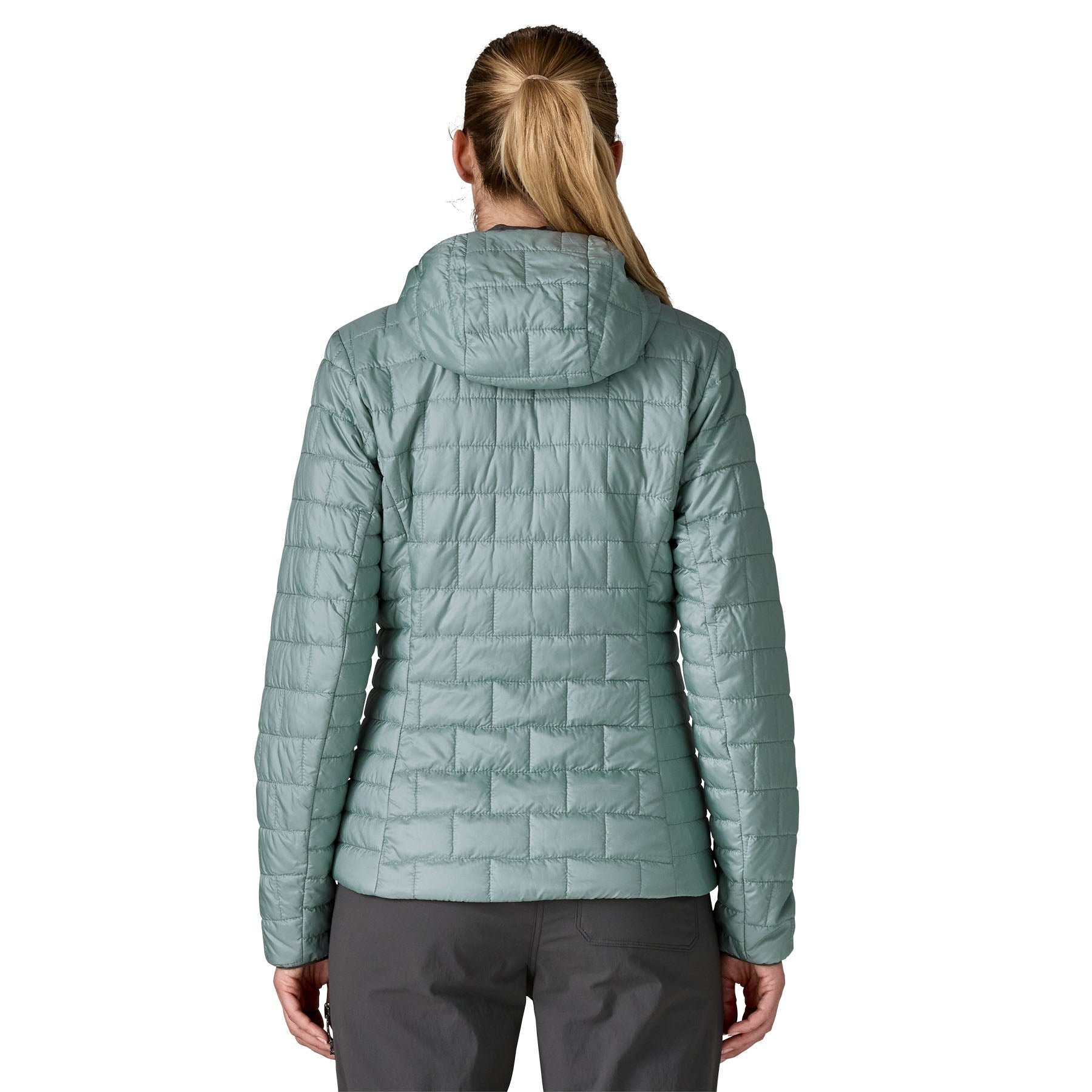Women's Nano Puff Fitz Roy Trout Hoody in Thermal Blue | Patagonia Bend