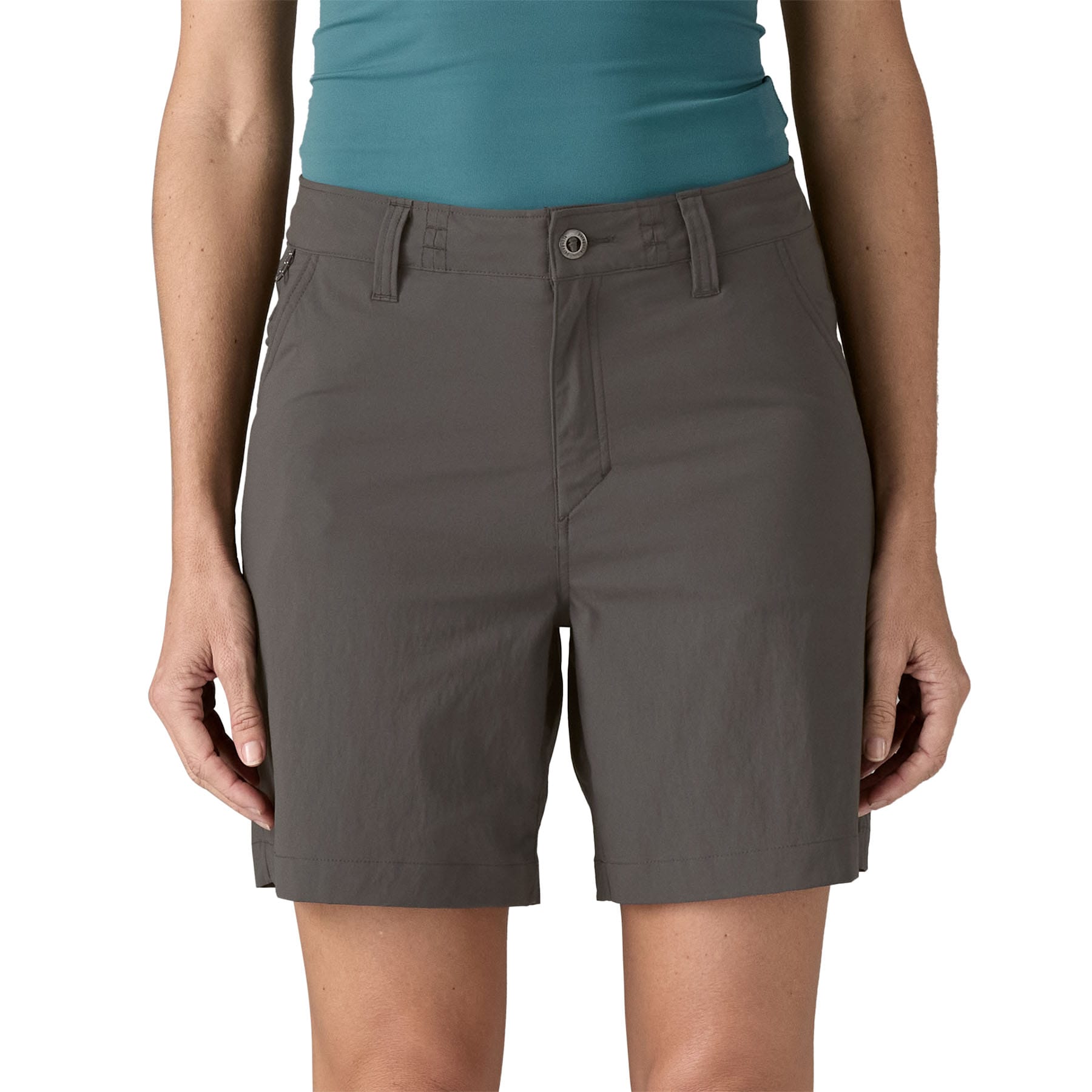 Women's Quandary Shorts - 7 in. in Forge Grey | Patagonia Bend