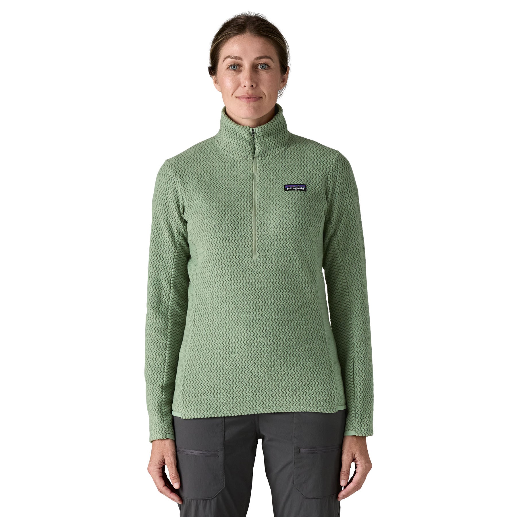 Women's R1® Air Zip Neck in ELLWOOD GREEN | Patagonia Bend