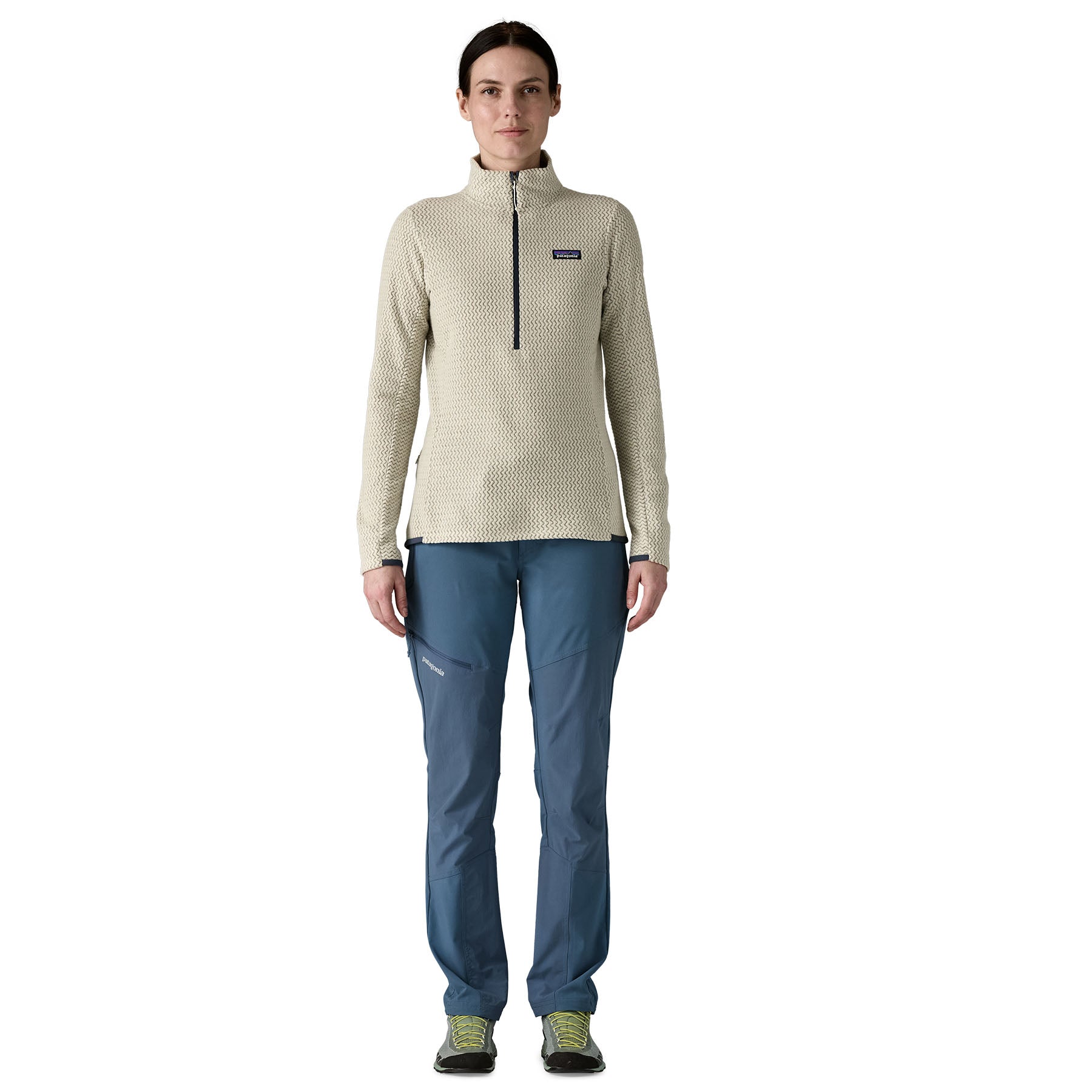 Women's R1® Air Zip Neck in Wool White | Patagonia Bend