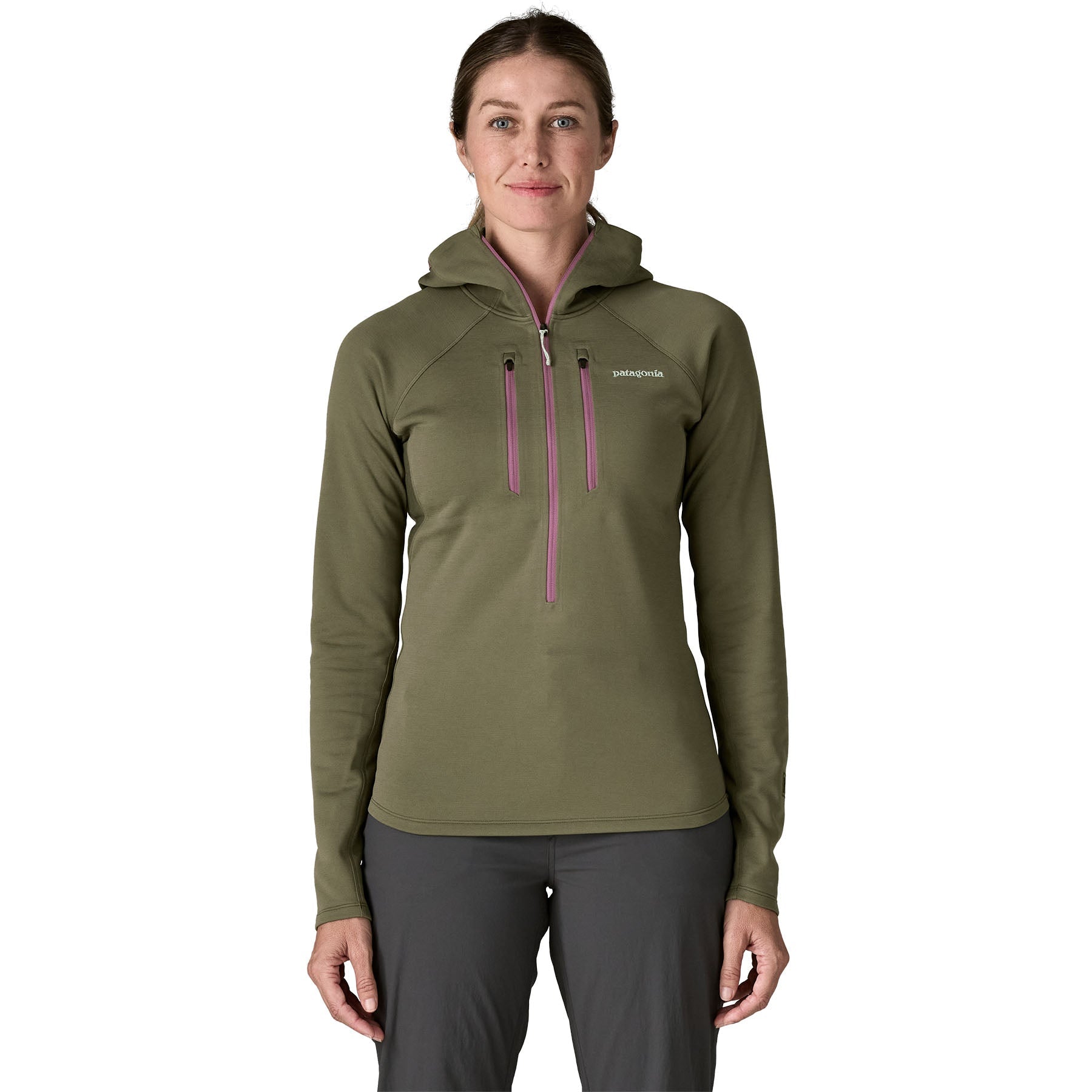 Women's R1® Ultralight Hoody in Basin Green | Patagonia Bend